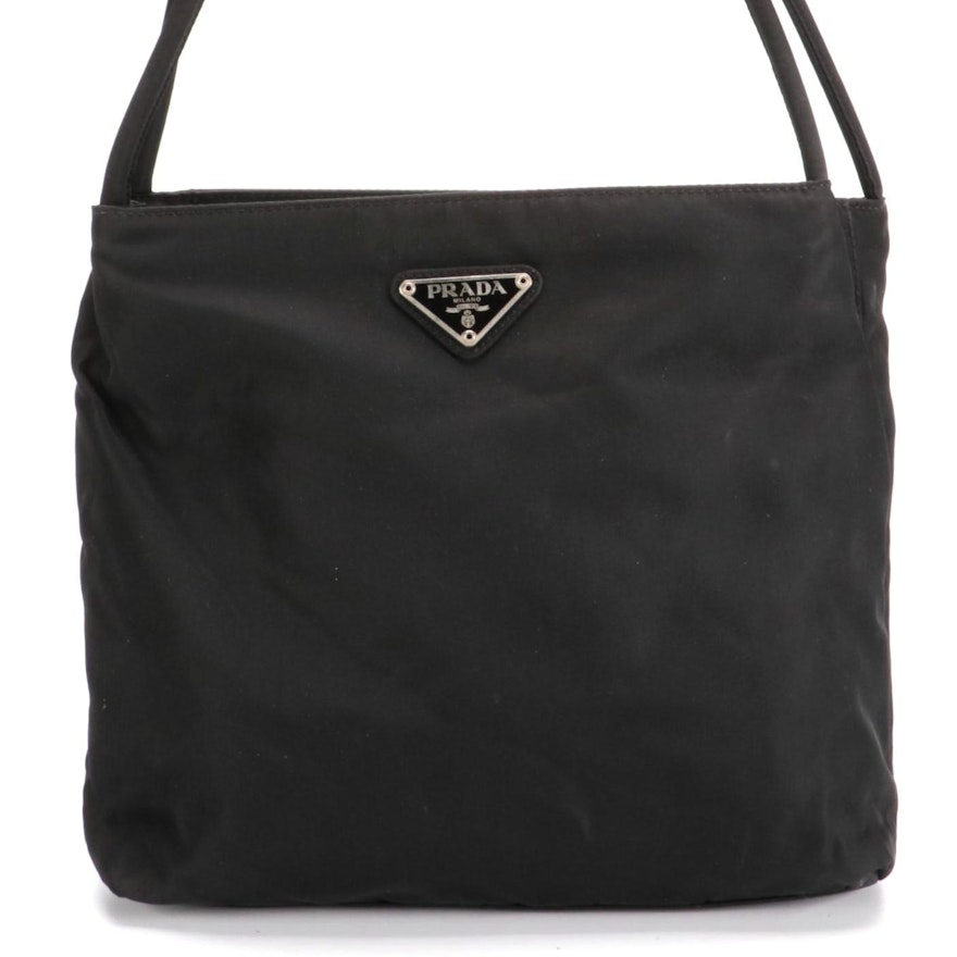 Prada City Tote Shoulder Bag in Black Nylon