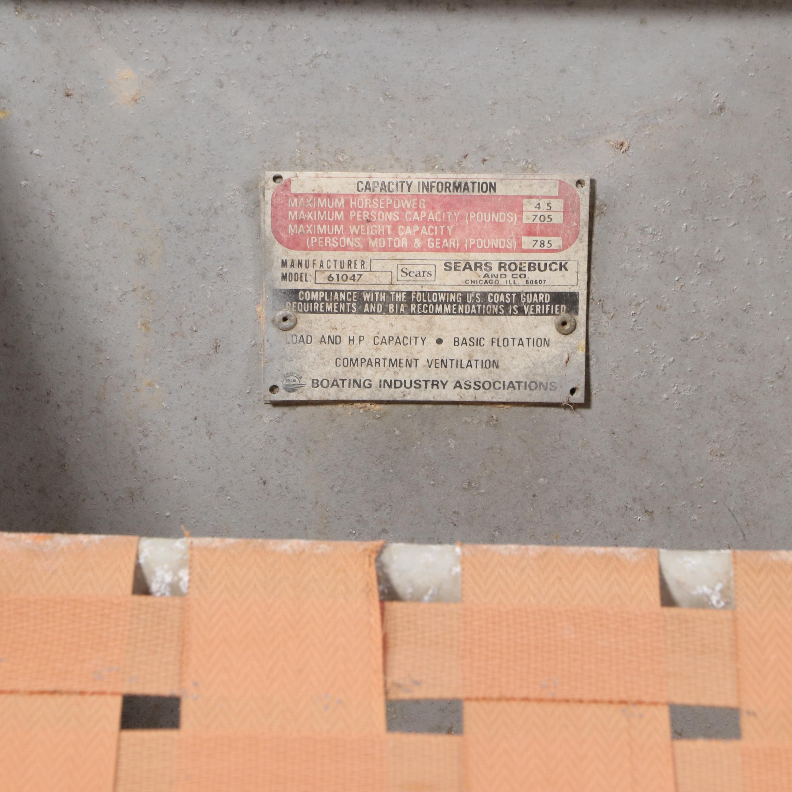 Sears Roebuck 61047 Aluminium Canoe, 1973