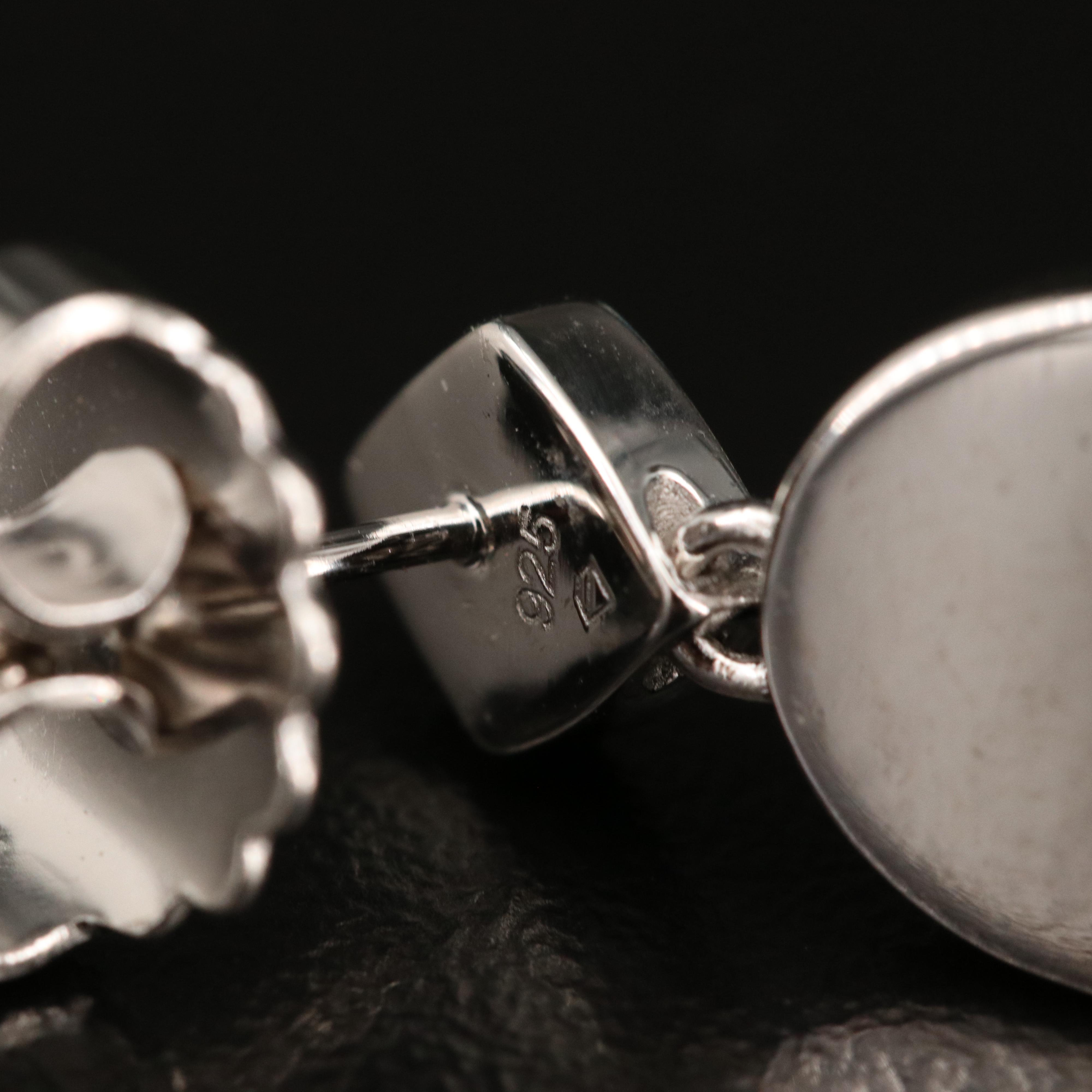 Sterling Silver Earrings Including Quartz, Black Onyx and Turquoise