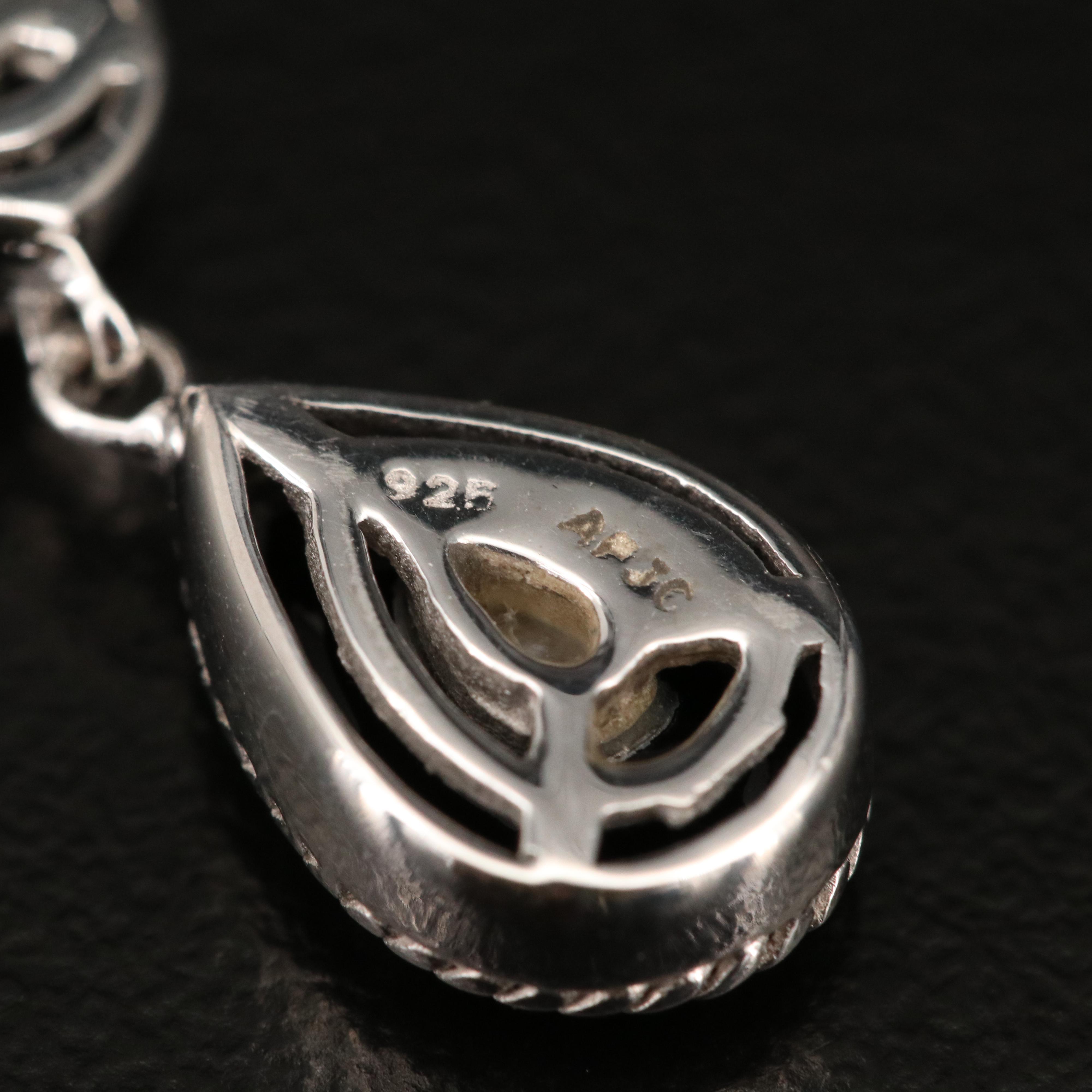 Sterling Silver Earrings Including Quartz, Black Onyx and Turquoise