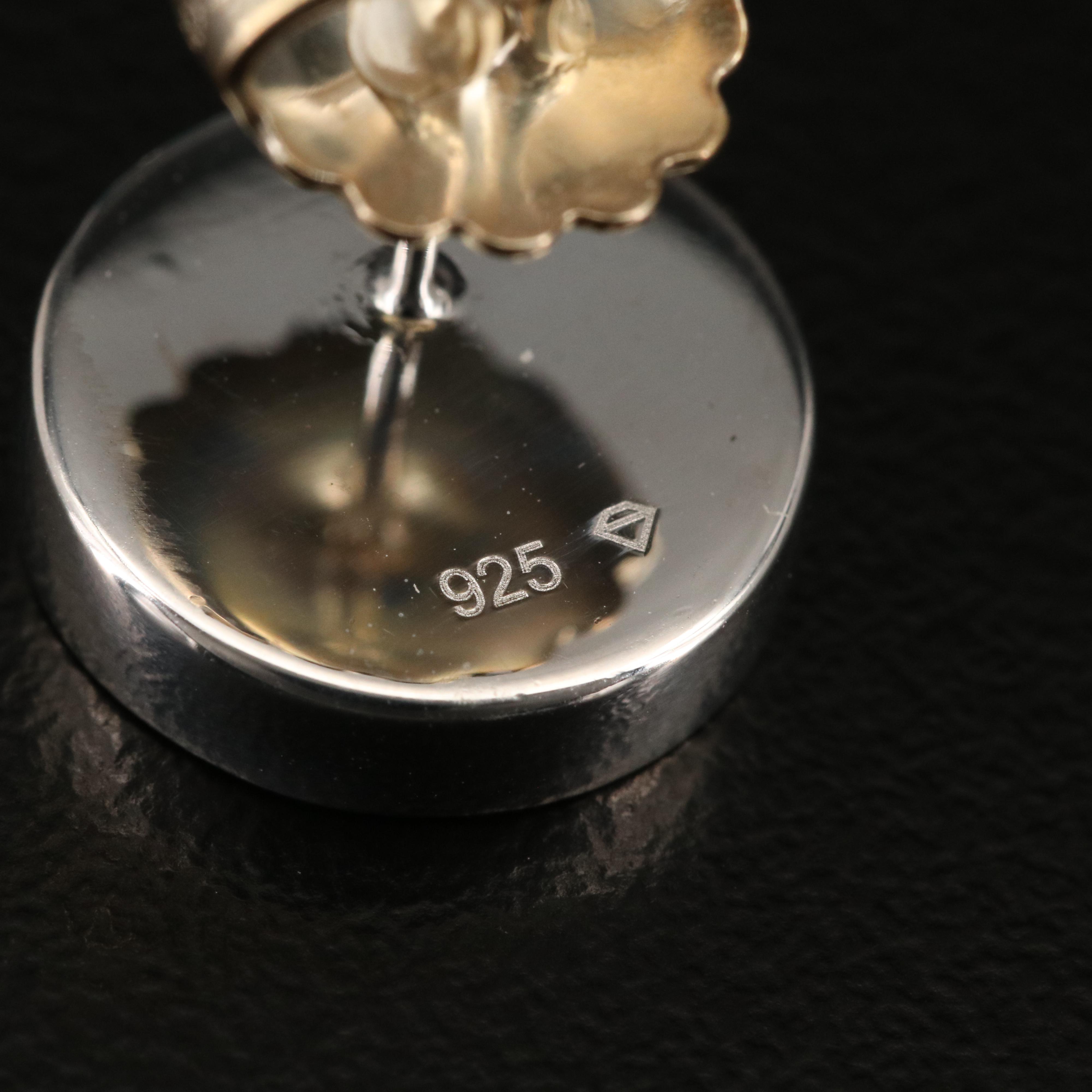 Sterling Silver Earrings Including Rose Quartz, Black Onyx and Turquoise