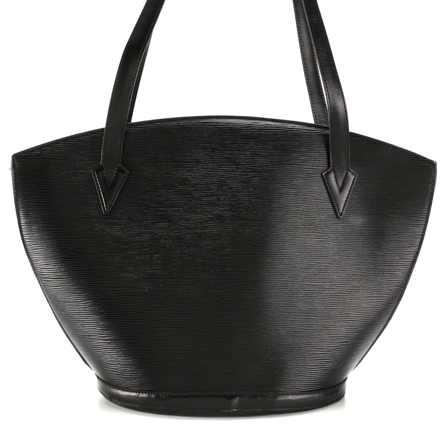 Louis Vuitton Saint Jacques GM Bag in Black Epi and Smooth Leather