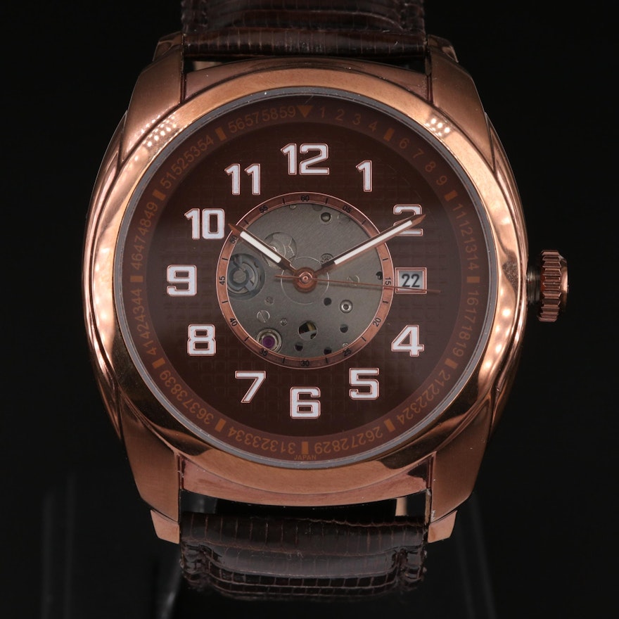 Croton Rose Chocolate Tone Stainless Steel Wristwatch