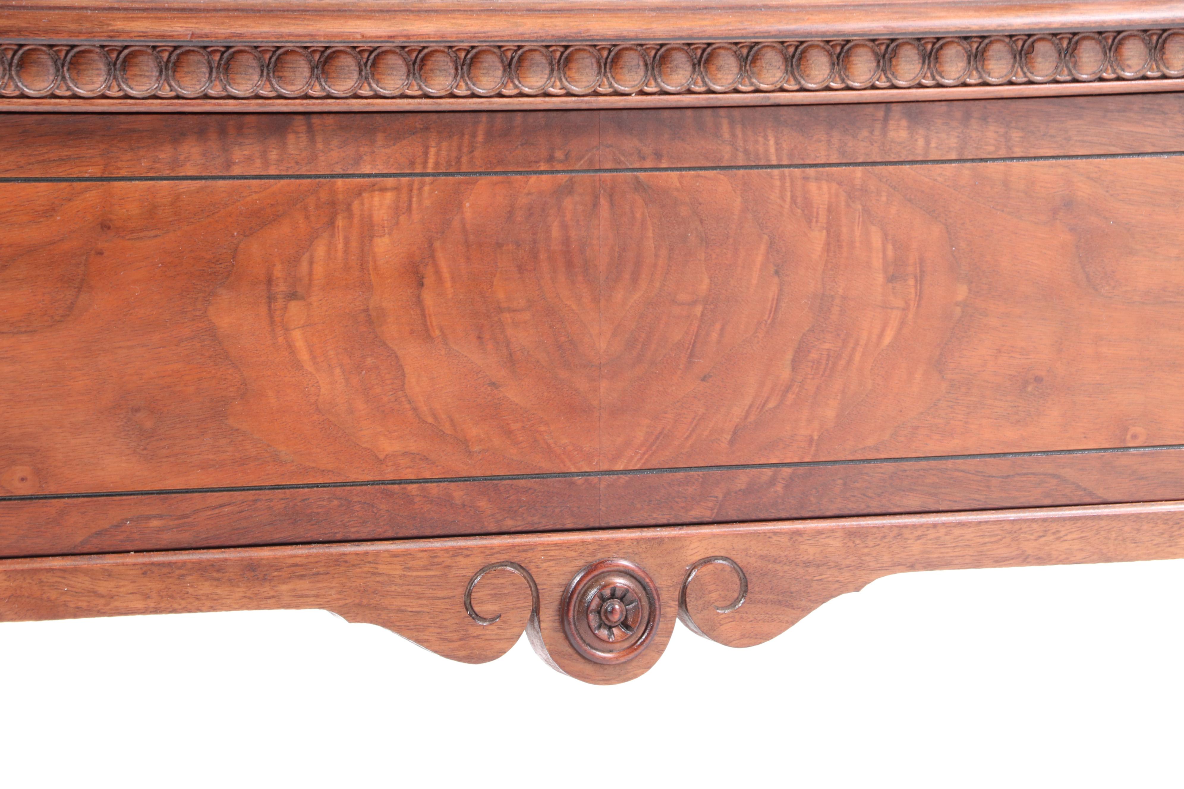 Rockford Furniture Co. Jacobean Style Walnut and Figured Walnut China Cabinet