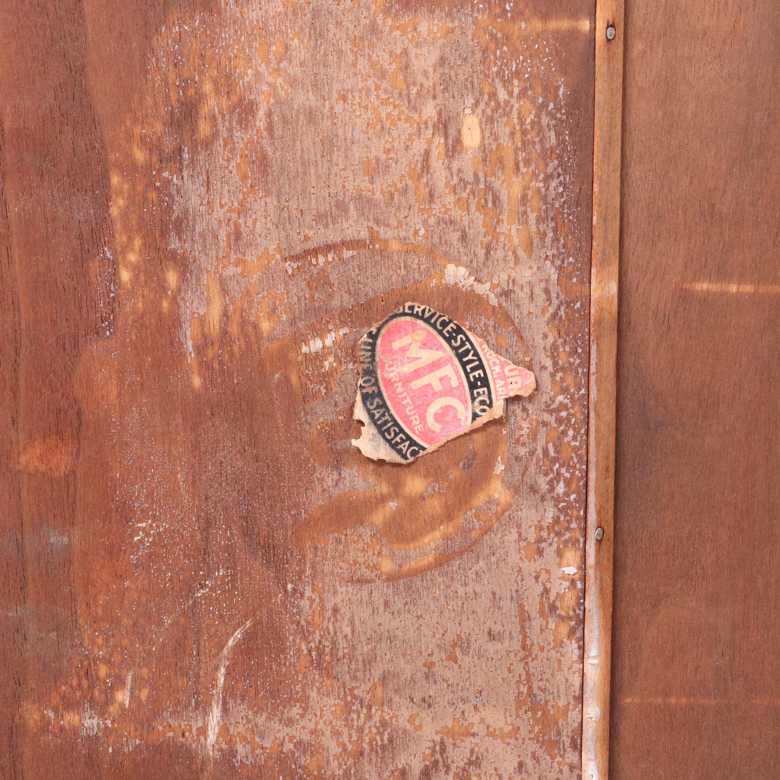 Rockford Furniture Co. Jacobean Style Walnut and Figured Walnut China Cabinet