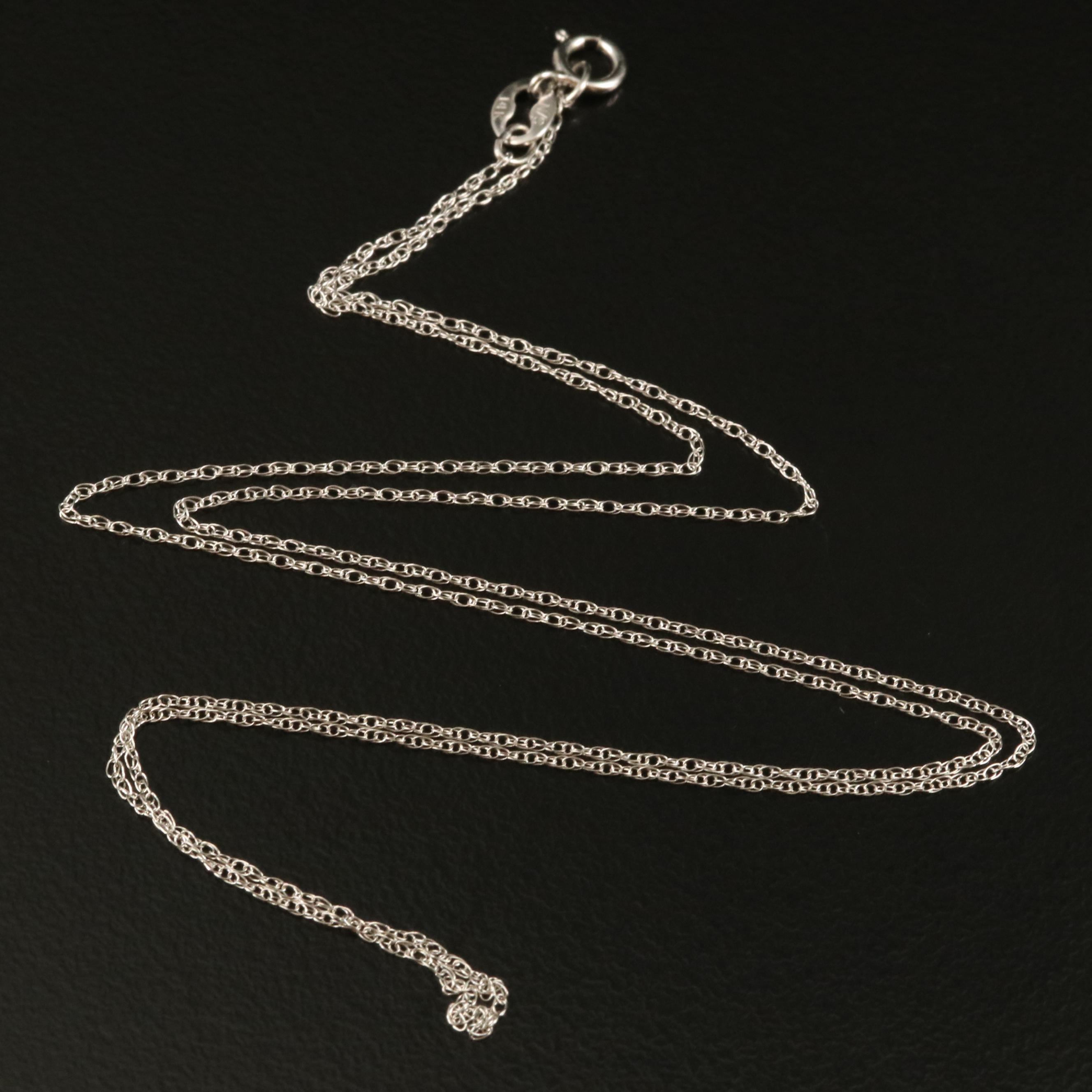 14K Loose Rope Chain Necklace