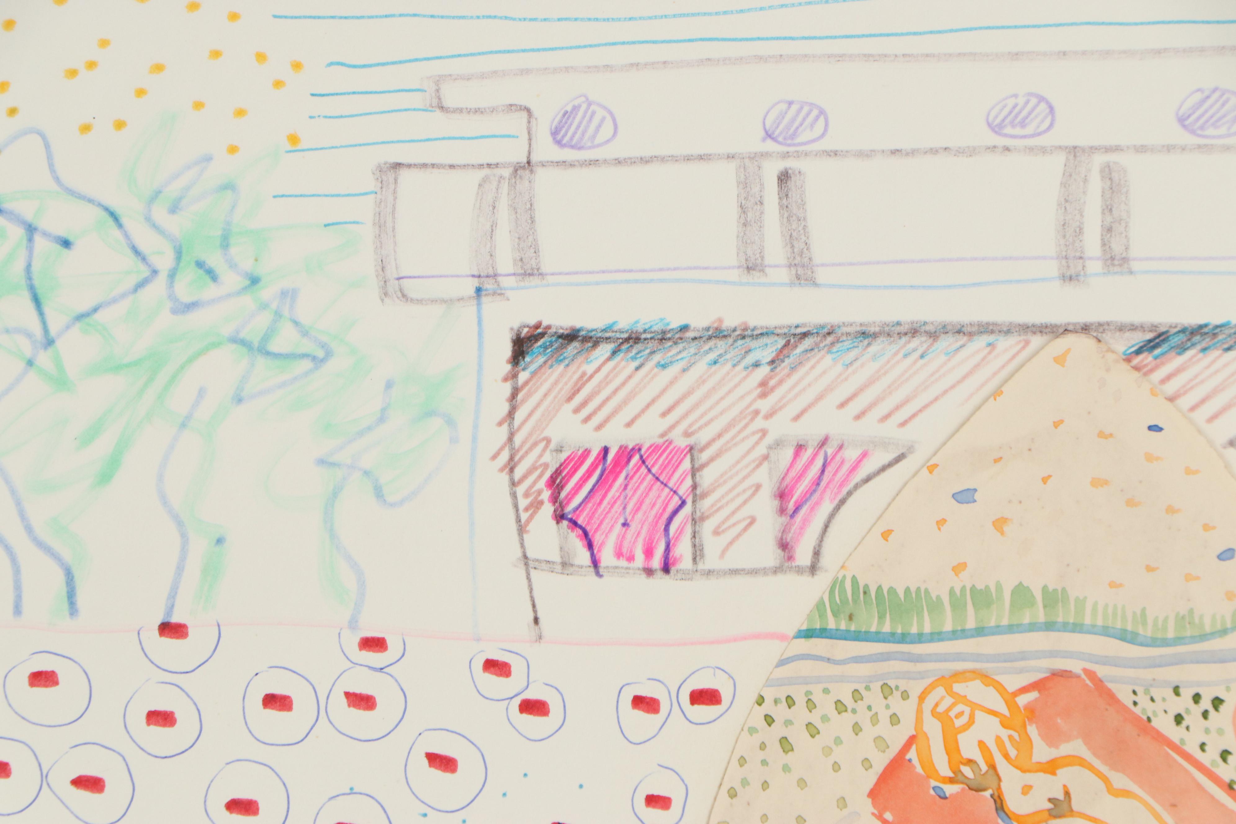 Philip the Transplant Abstract Drawings "Letter From John" and "Sunshine"