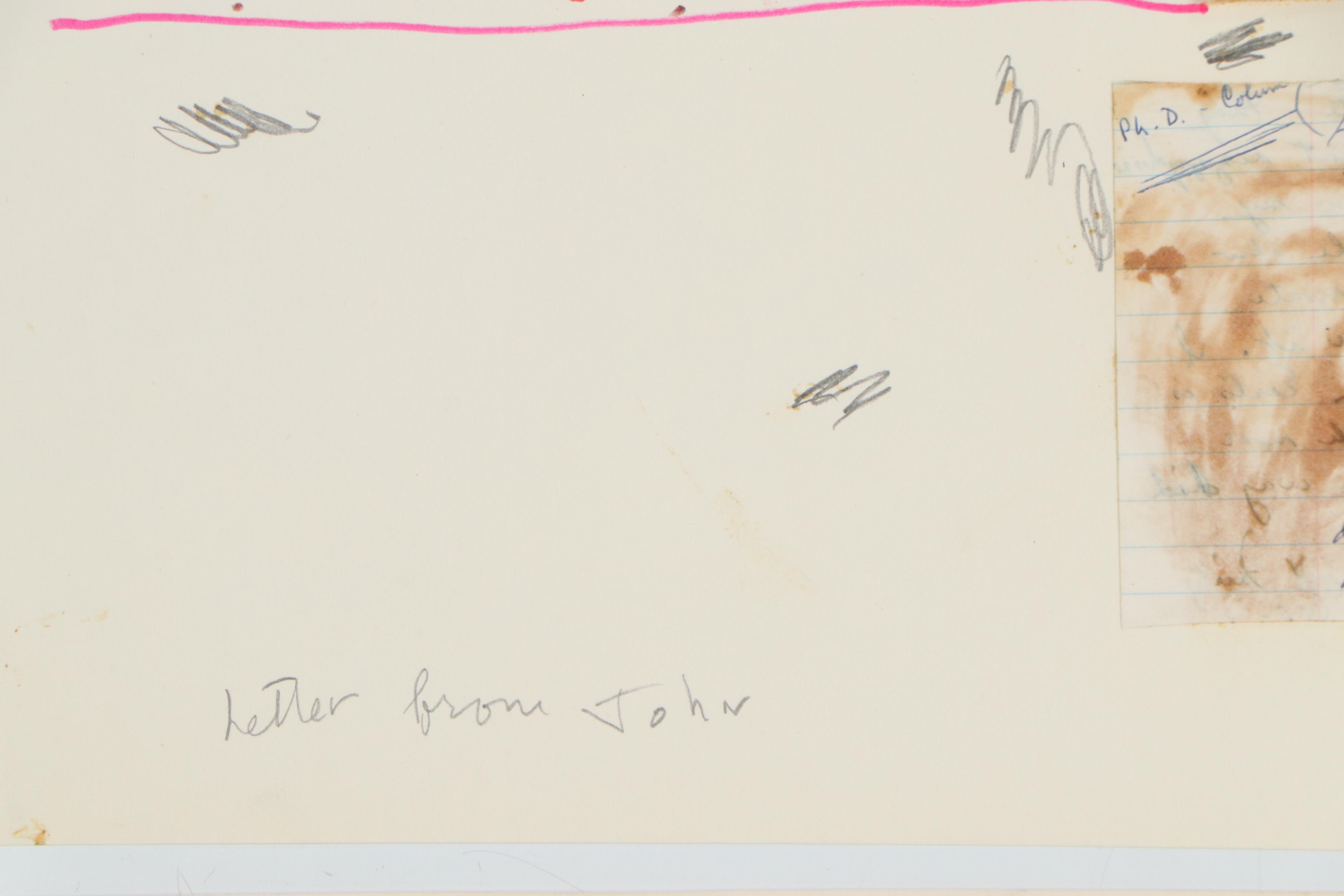 Philip the Transplant Abstract Drawings "Letter From John" and "Sunshine"