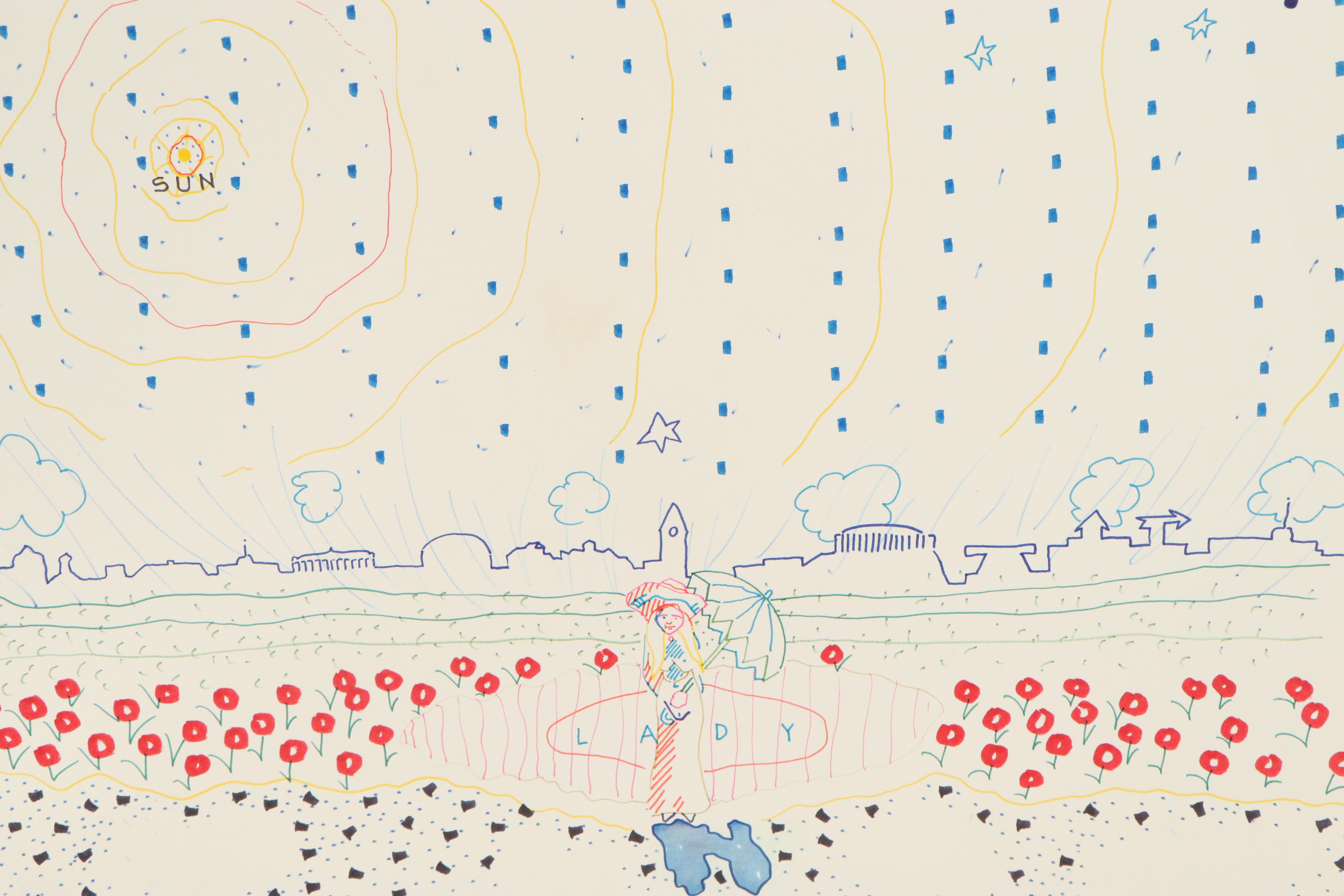 Philip the Transplant Abstract Drawings "Letter From John" and "Sunshine"