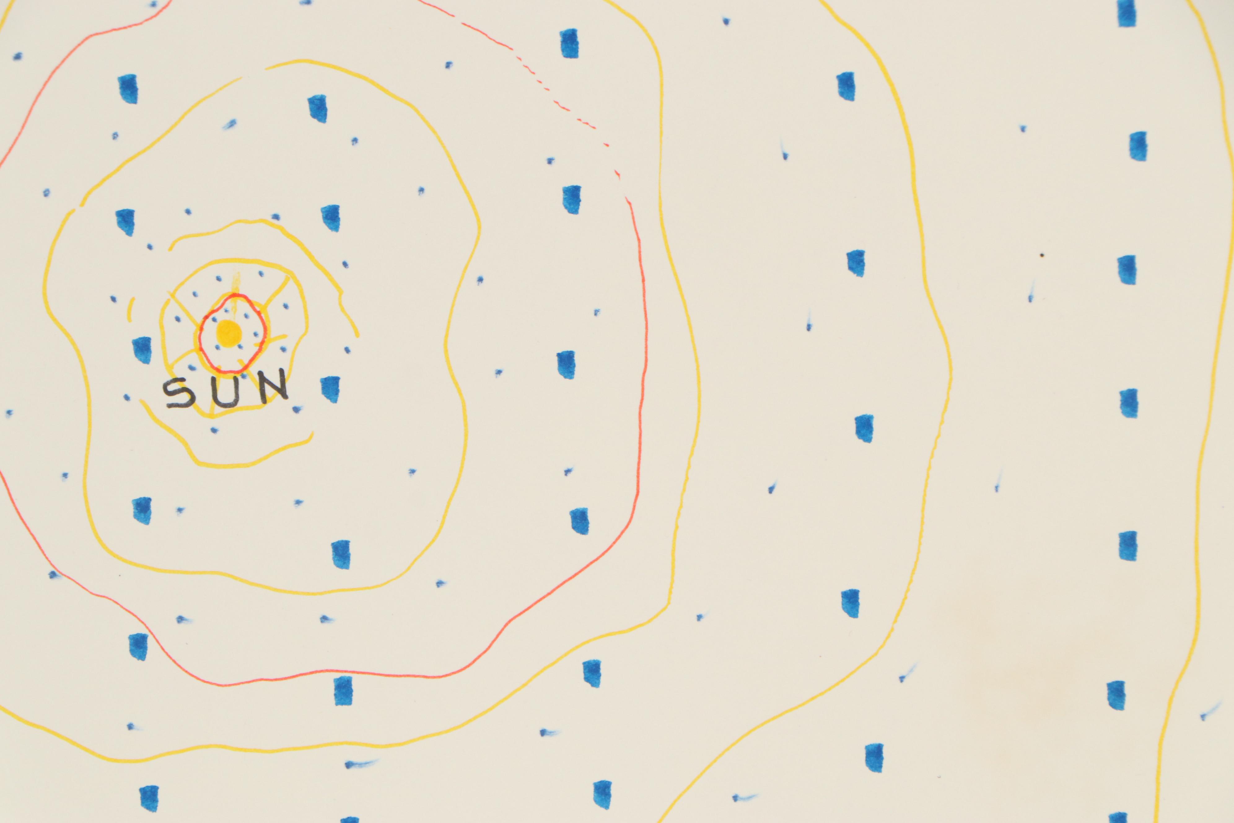 Philip the Transplant Abstract Drawings "Letter From John" and "Sunshine"