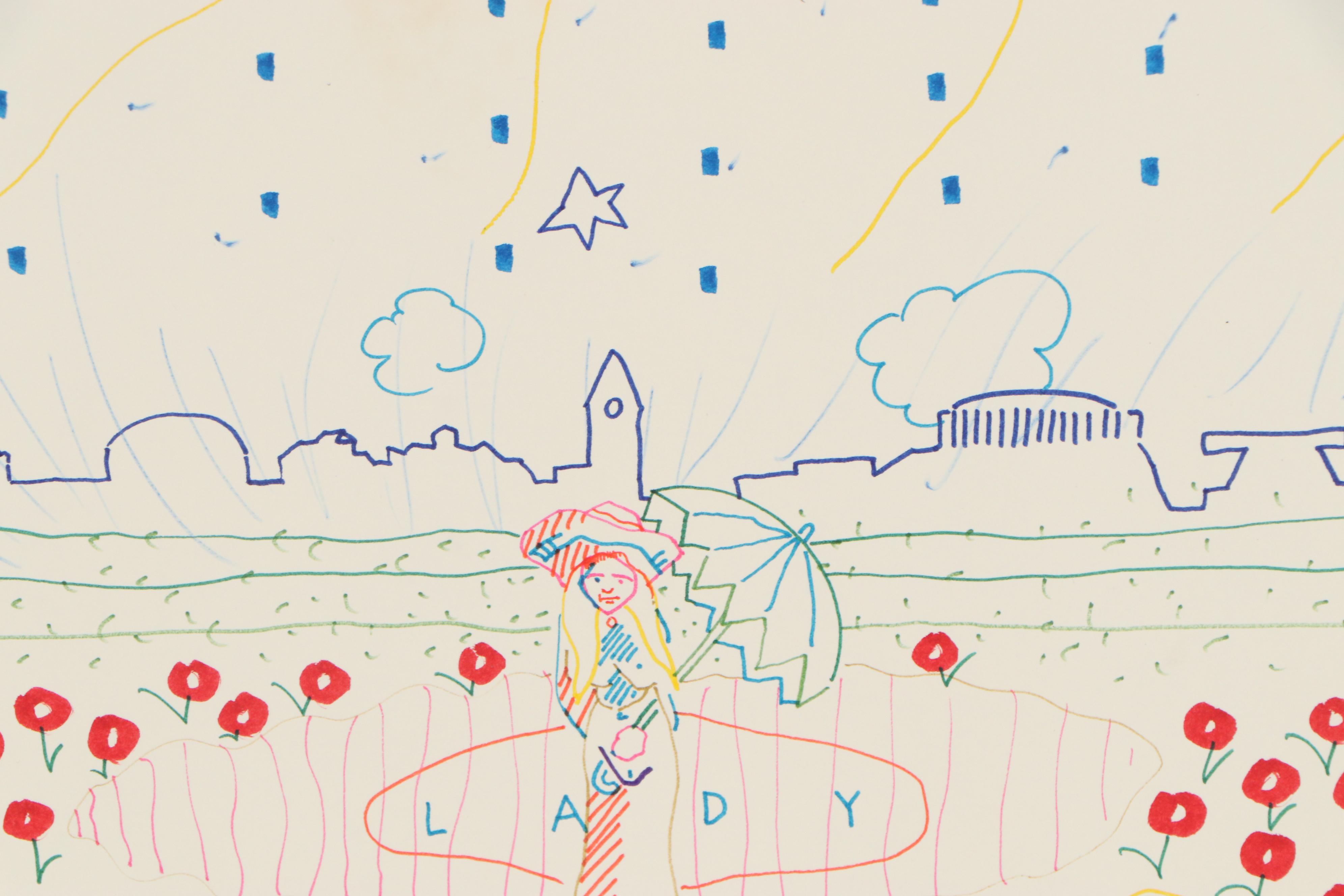 Philip the Transplant Abstract Drawings "Letter From John" and "Sunshine"