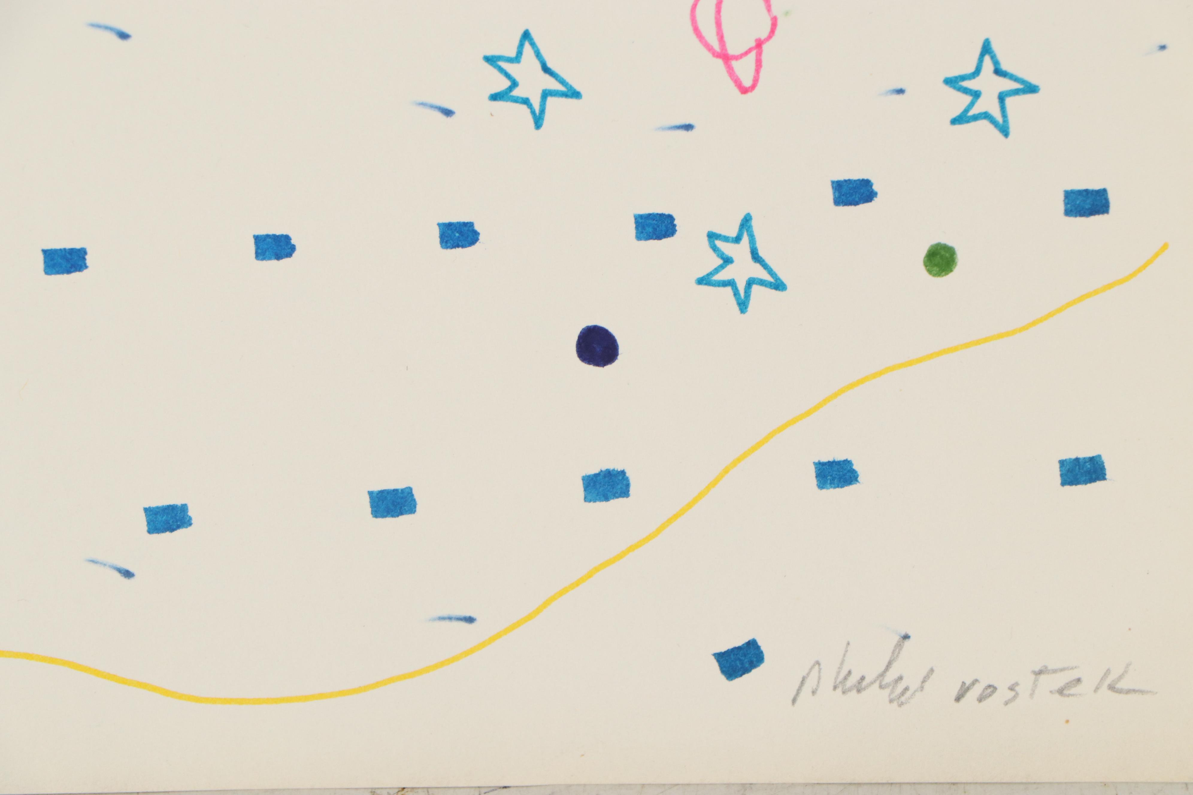 Philip the Transplant Abstract Drawings "Letter From John" and "Sunshine"