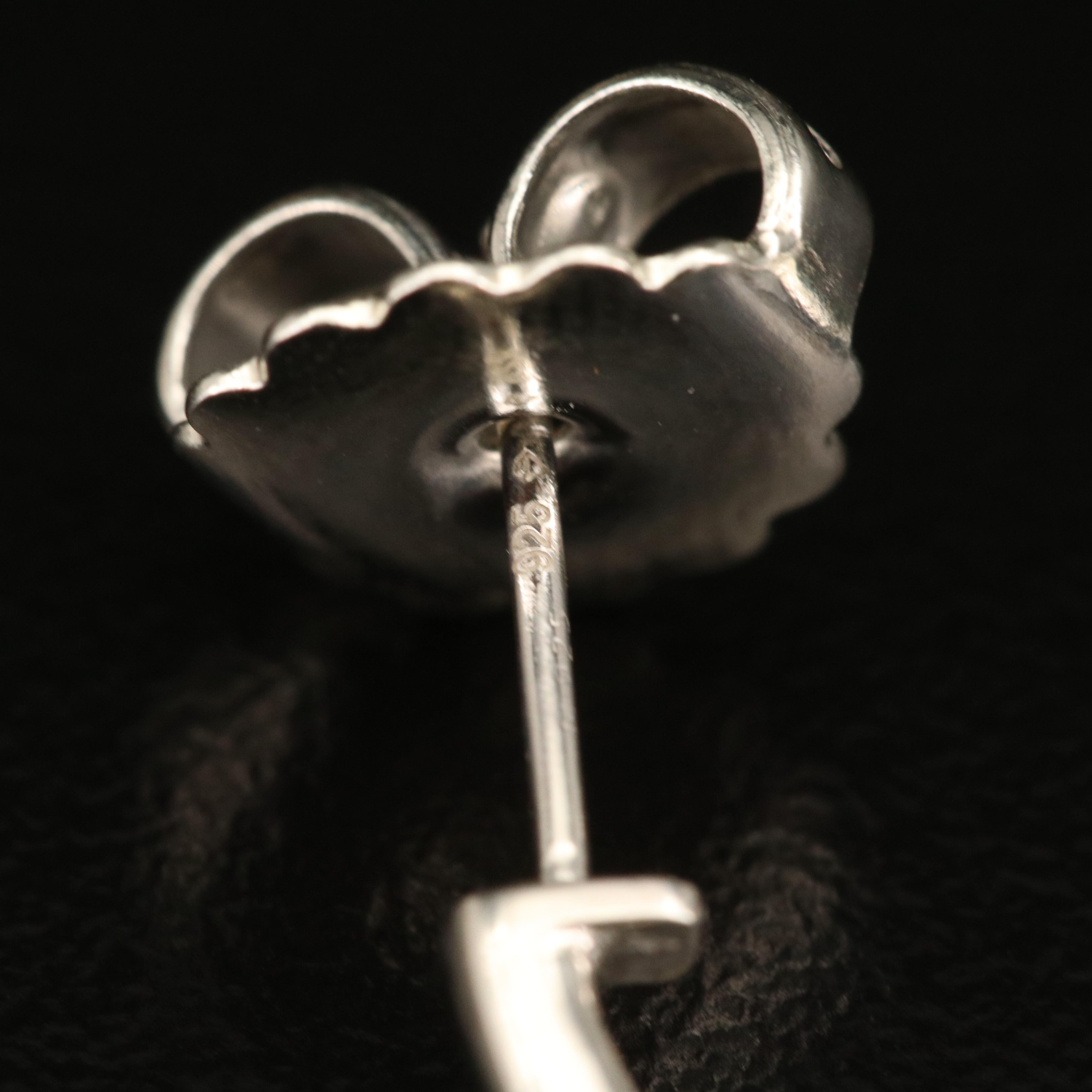 Sterling Silver Gemstone and Granulated Earrings Featuring Michael Dawkins