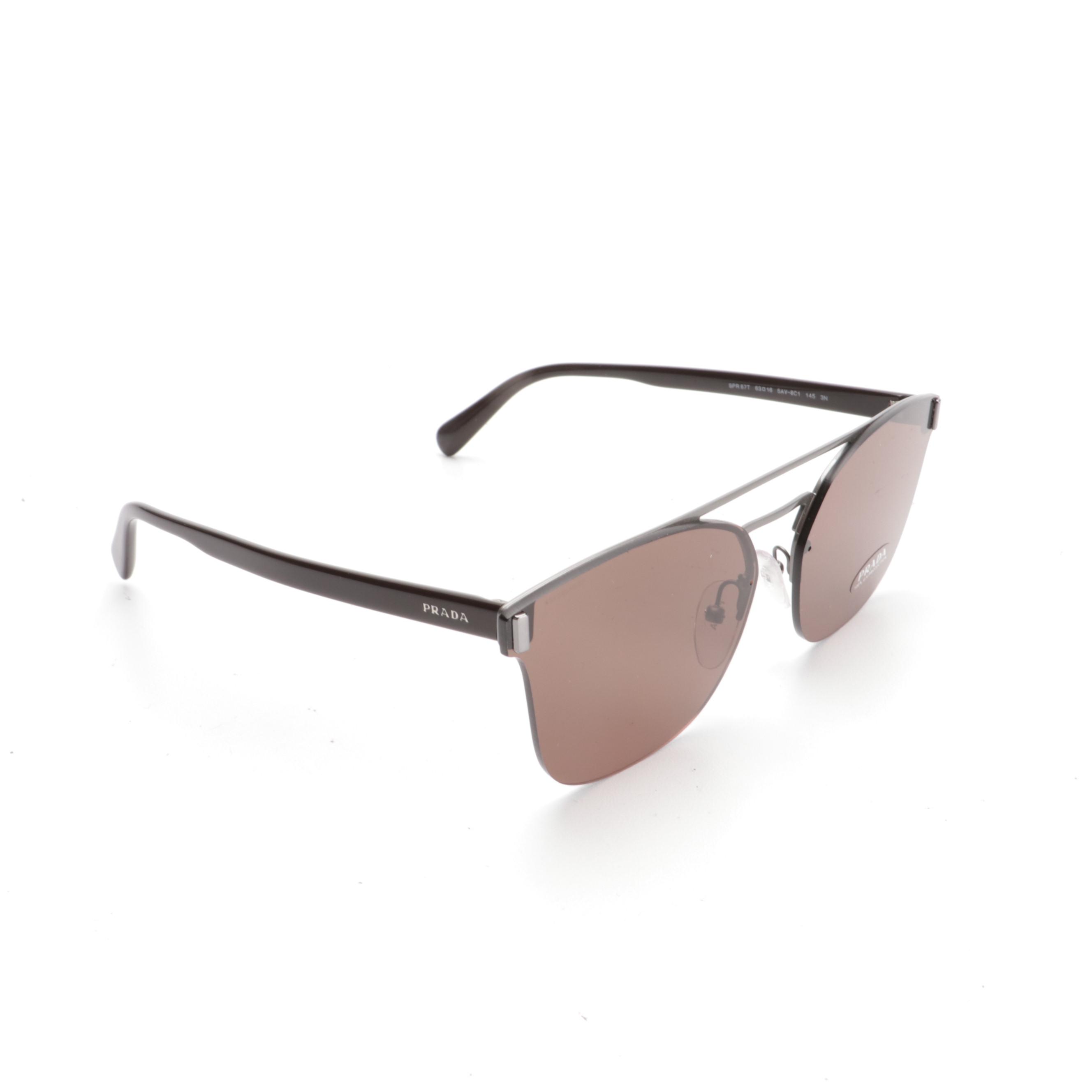 Prada SPR67T Semi-Rimless Sunglasses