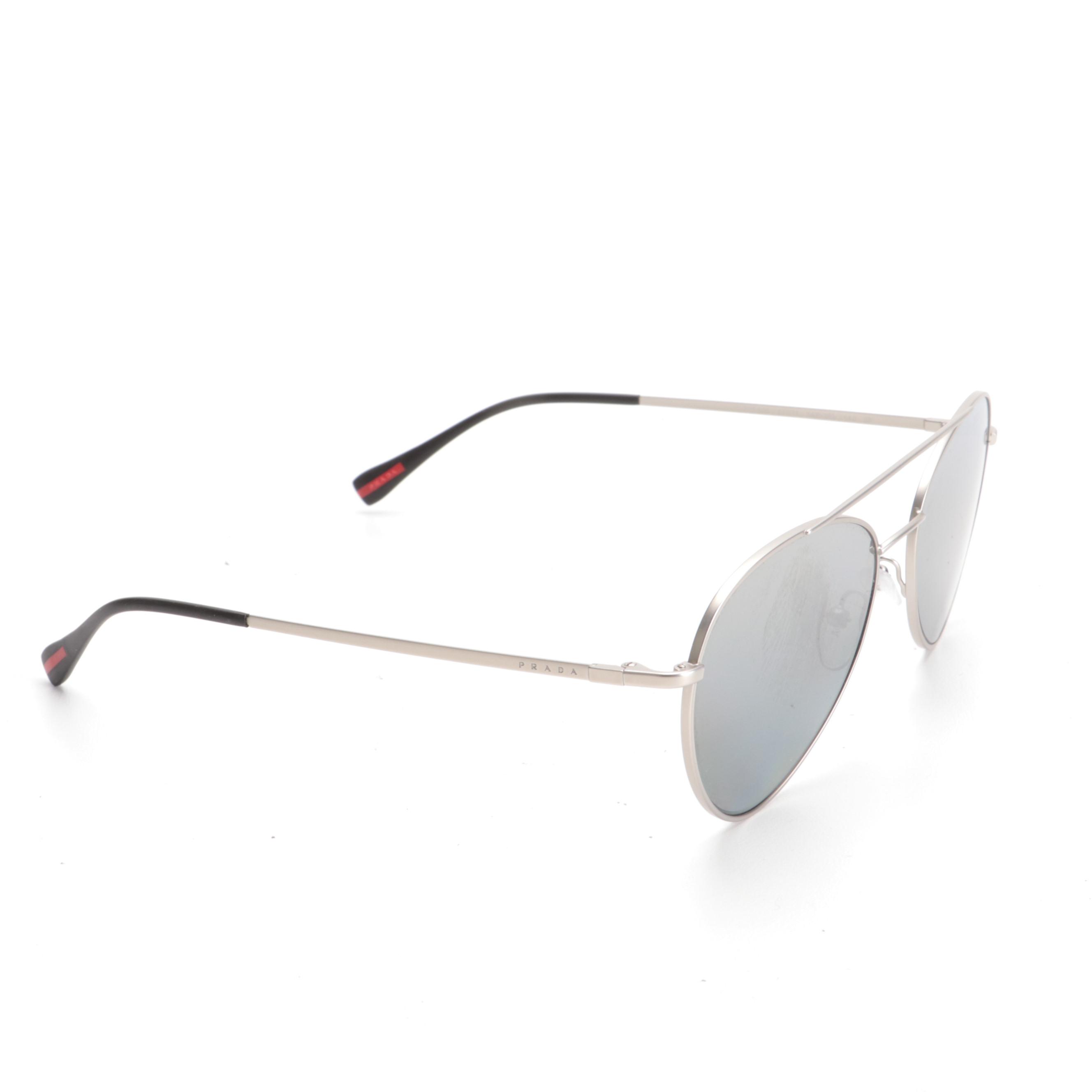 Prada SPS 50S Polarized Aviator Sunglasses