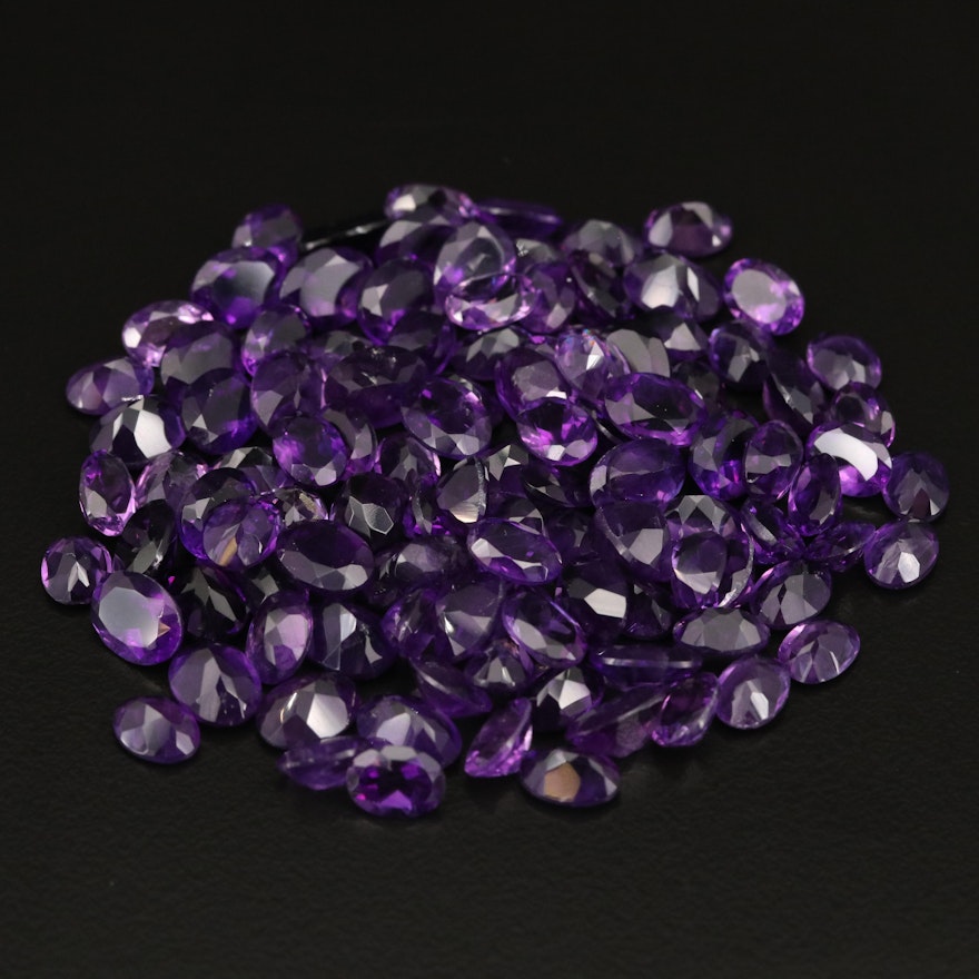 Loose 90.08 CTW Amethyst