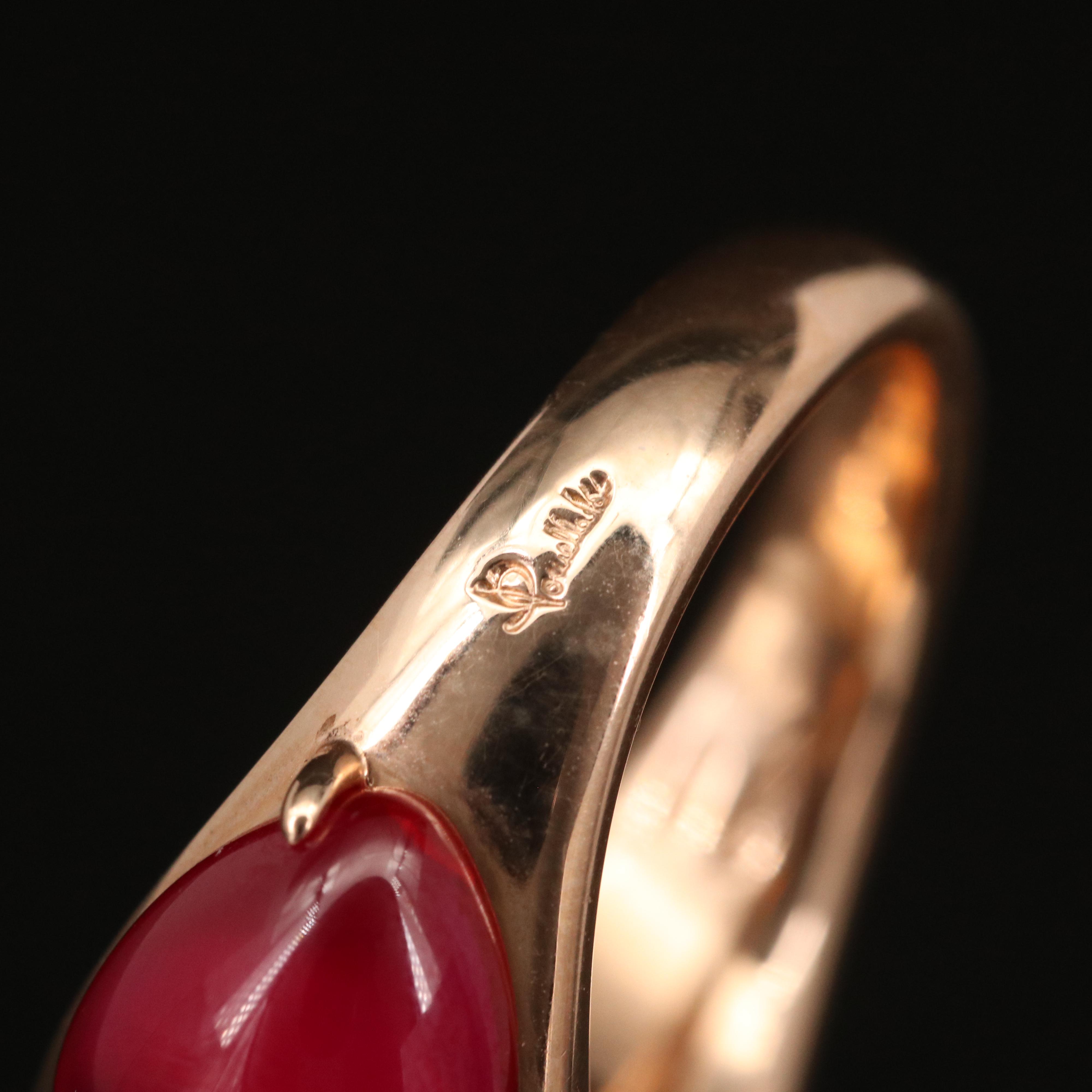 Pomellato "Rouge Passion" 9K Rose Gold, Sapphire and Ruby Ring