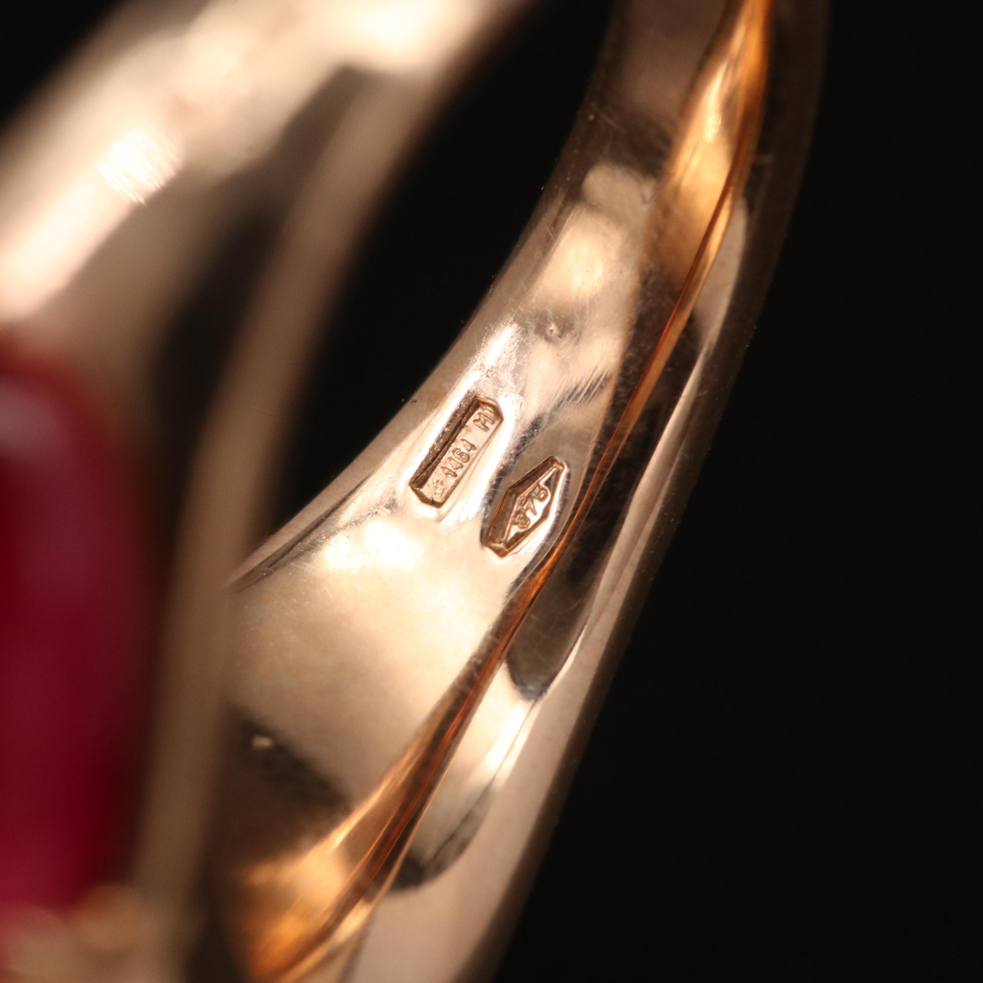 Pomellato "Rouge Passion" 9K Rose Gold, Sapphire and Ruby Ring