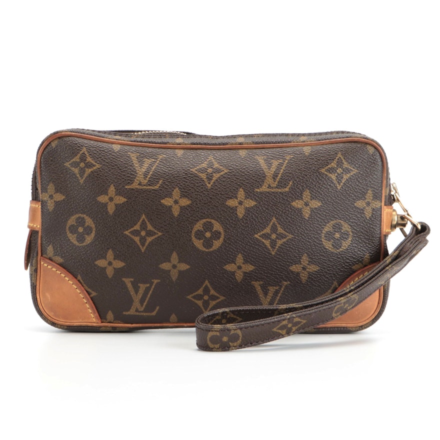 Louis Vuitton Marly Dragonne PM Clutch in Monogram Canvas