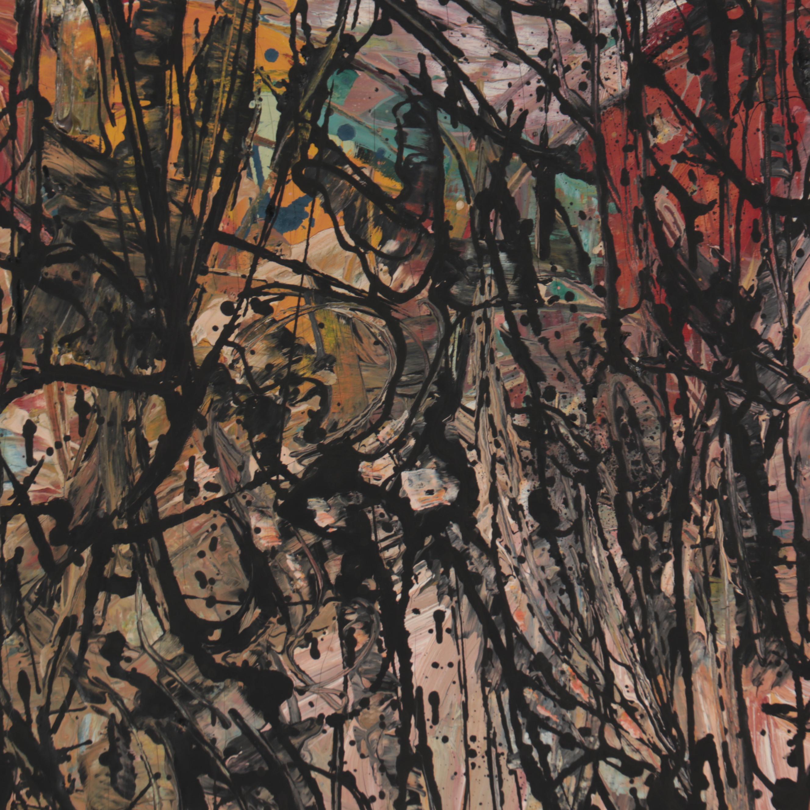 Achi Sullo Oil Painting "Mid-Town," 1959