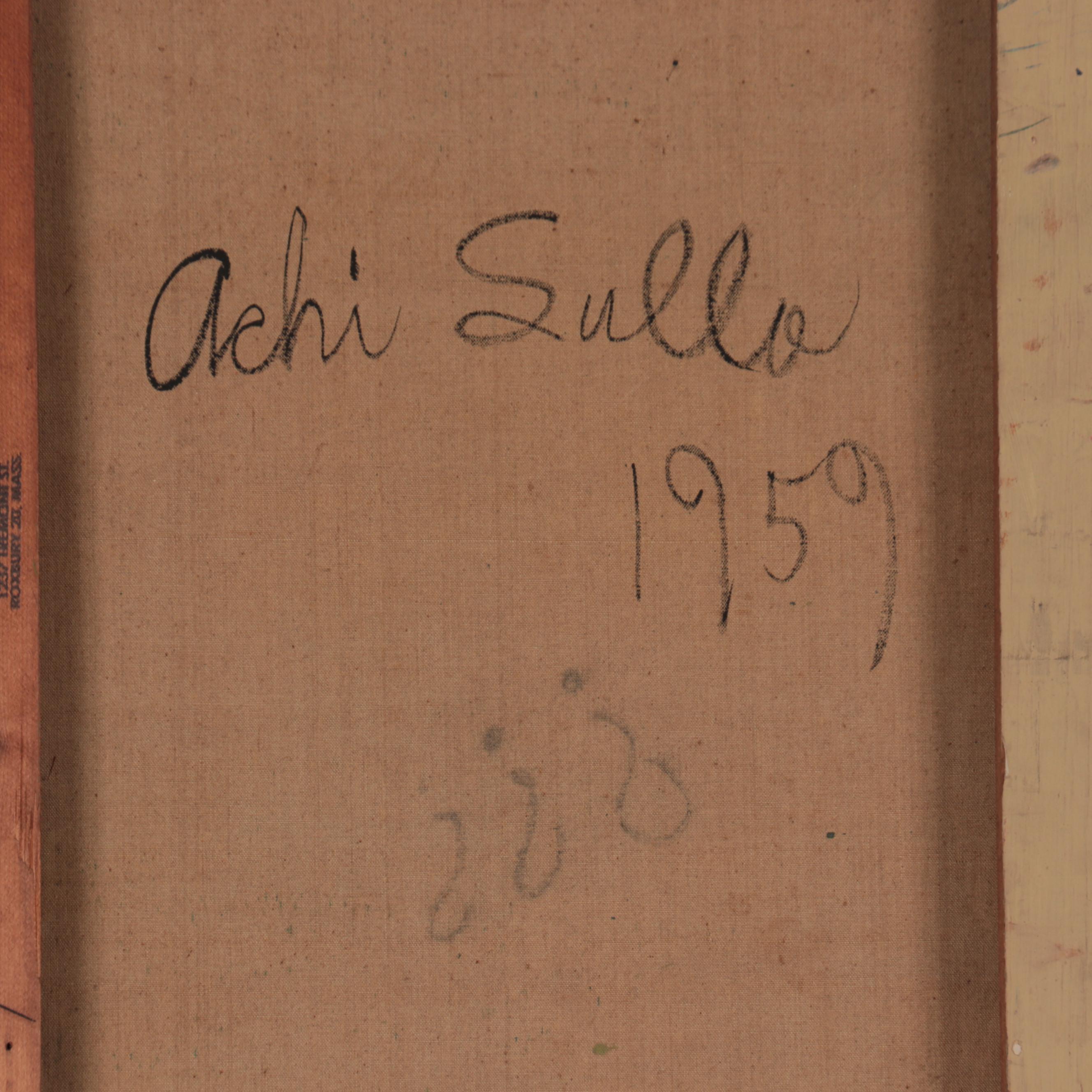 Achi Sullo Oil Painting "Mid-Town," 1959