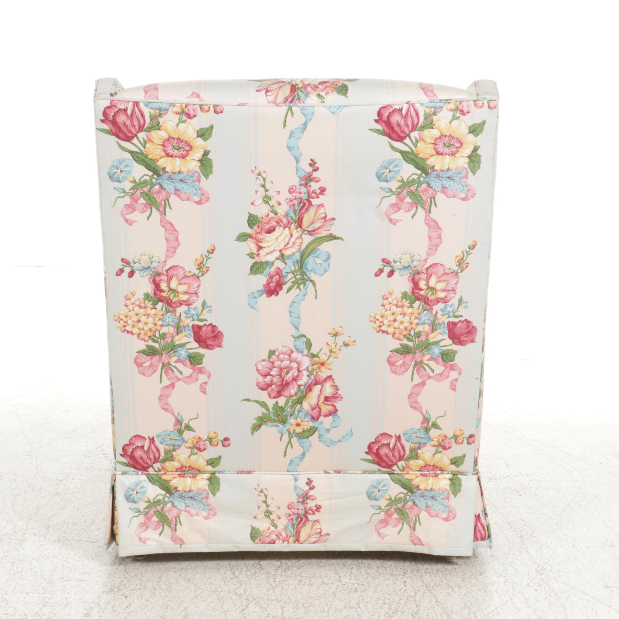 Chintz Upholstered Armchair, Mid to Late 20th Century