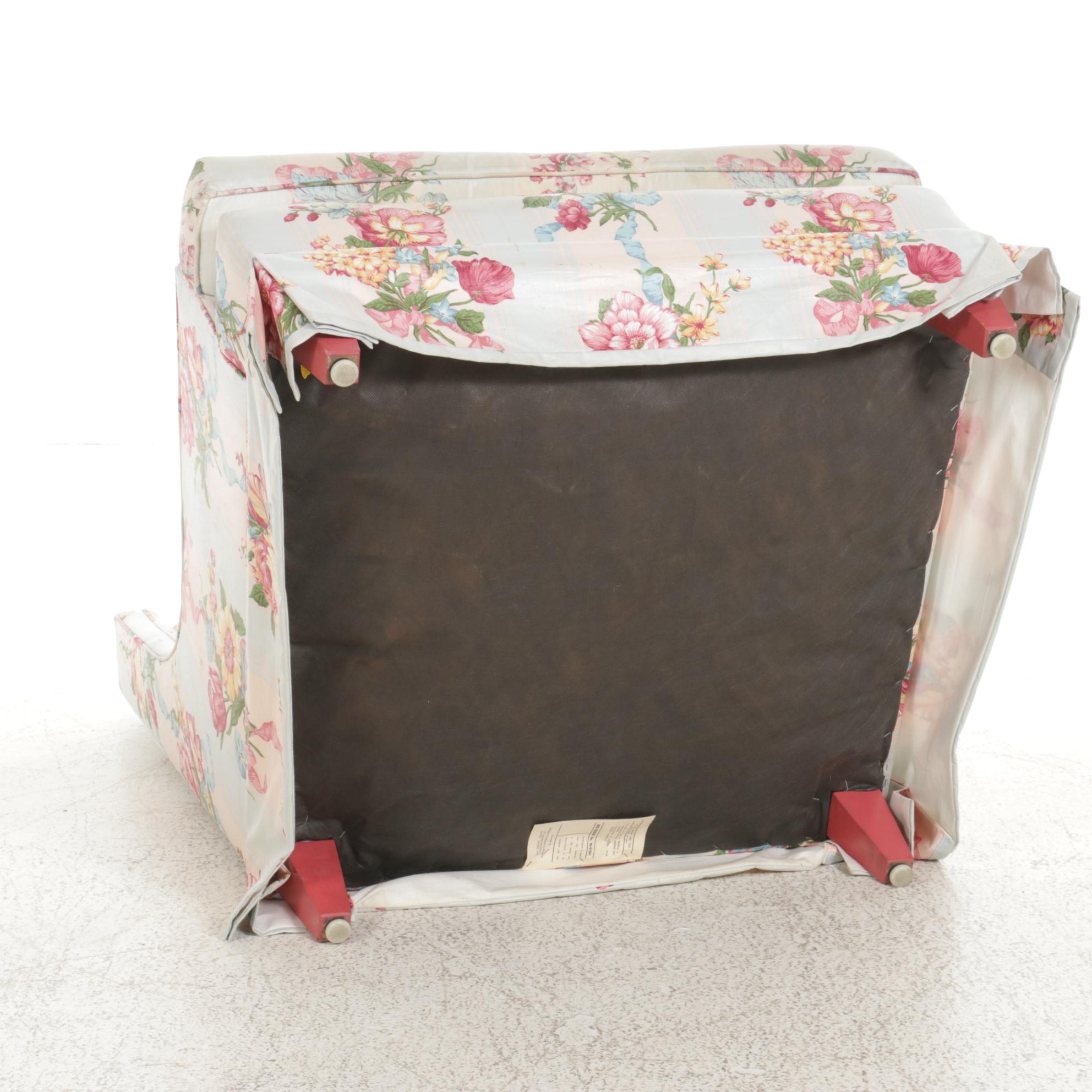 Chintz Upholstered Armchair, Mid to Late 20th Century