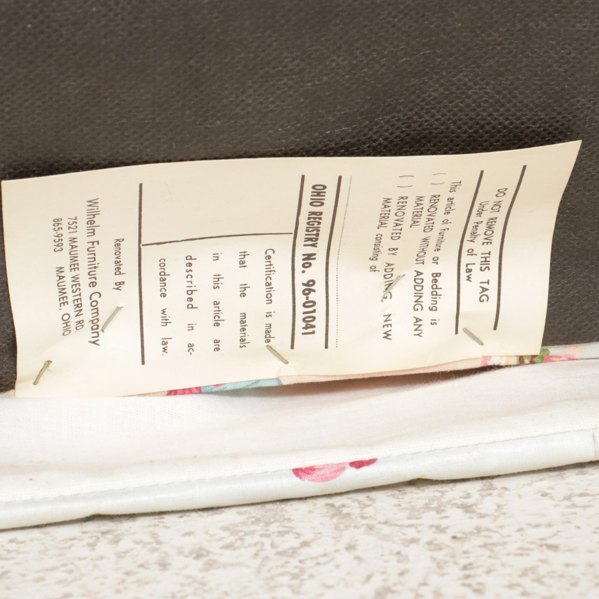 Chintz Upholstered Armchair, Mid to Late 20th Century