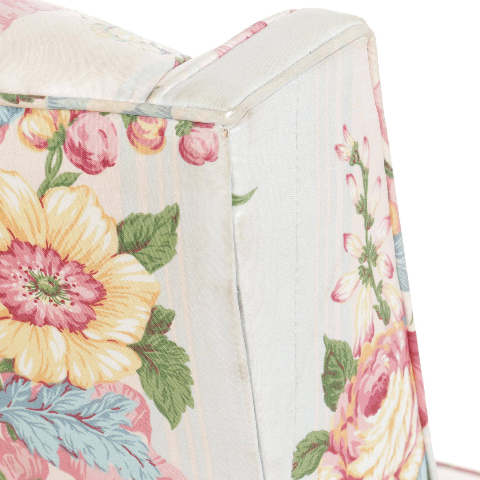 Chintz Upholstered Armchair, Mid to Late 20th Century