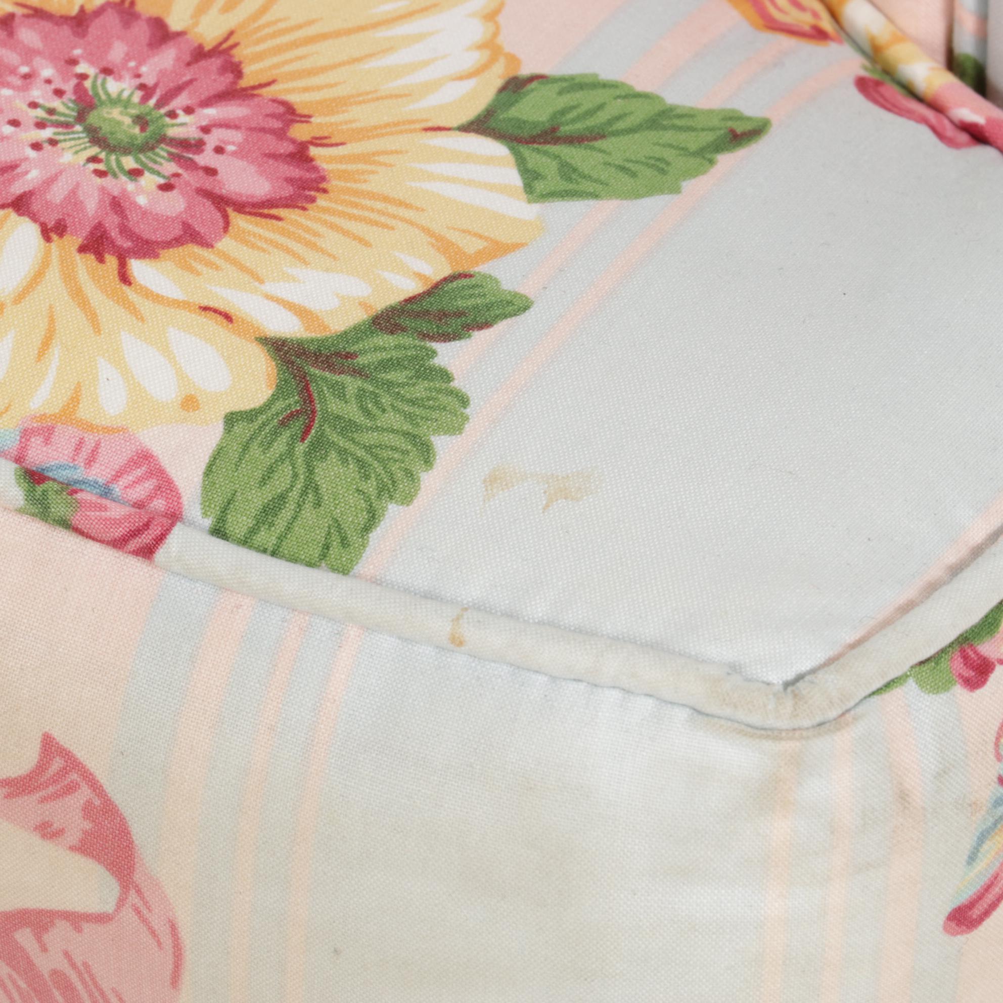 Chintz Upholstered Armchair, Mid to Late 20th Century