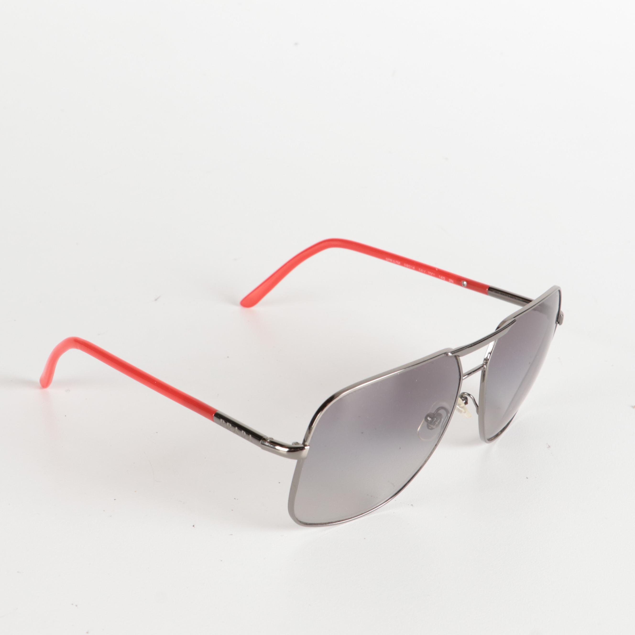 Prada SPR 57M Aviator Style Sunglasses