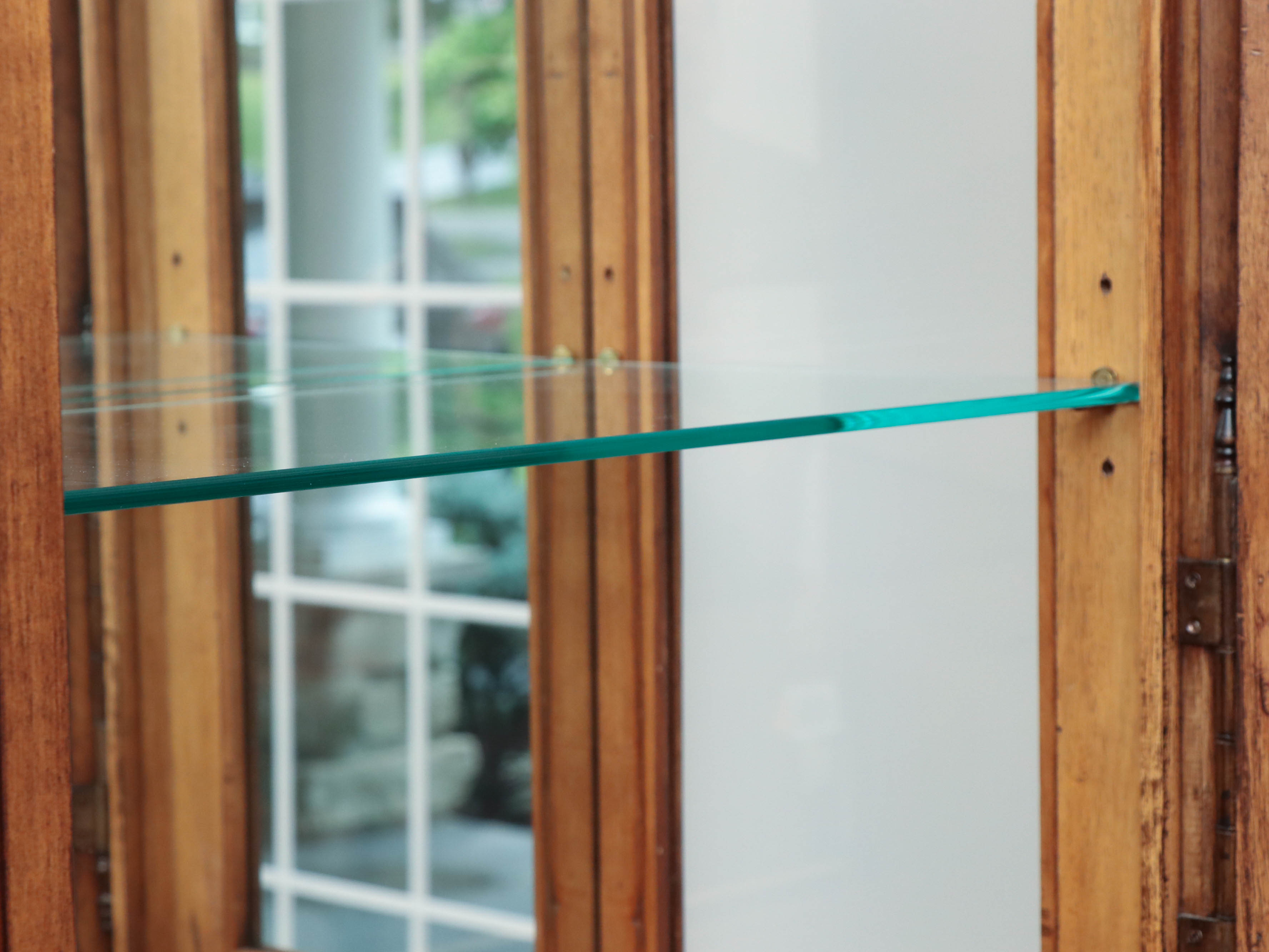 Ferguson Copeland "Venetian" Carved Cherry Mirrored Display Cabinet