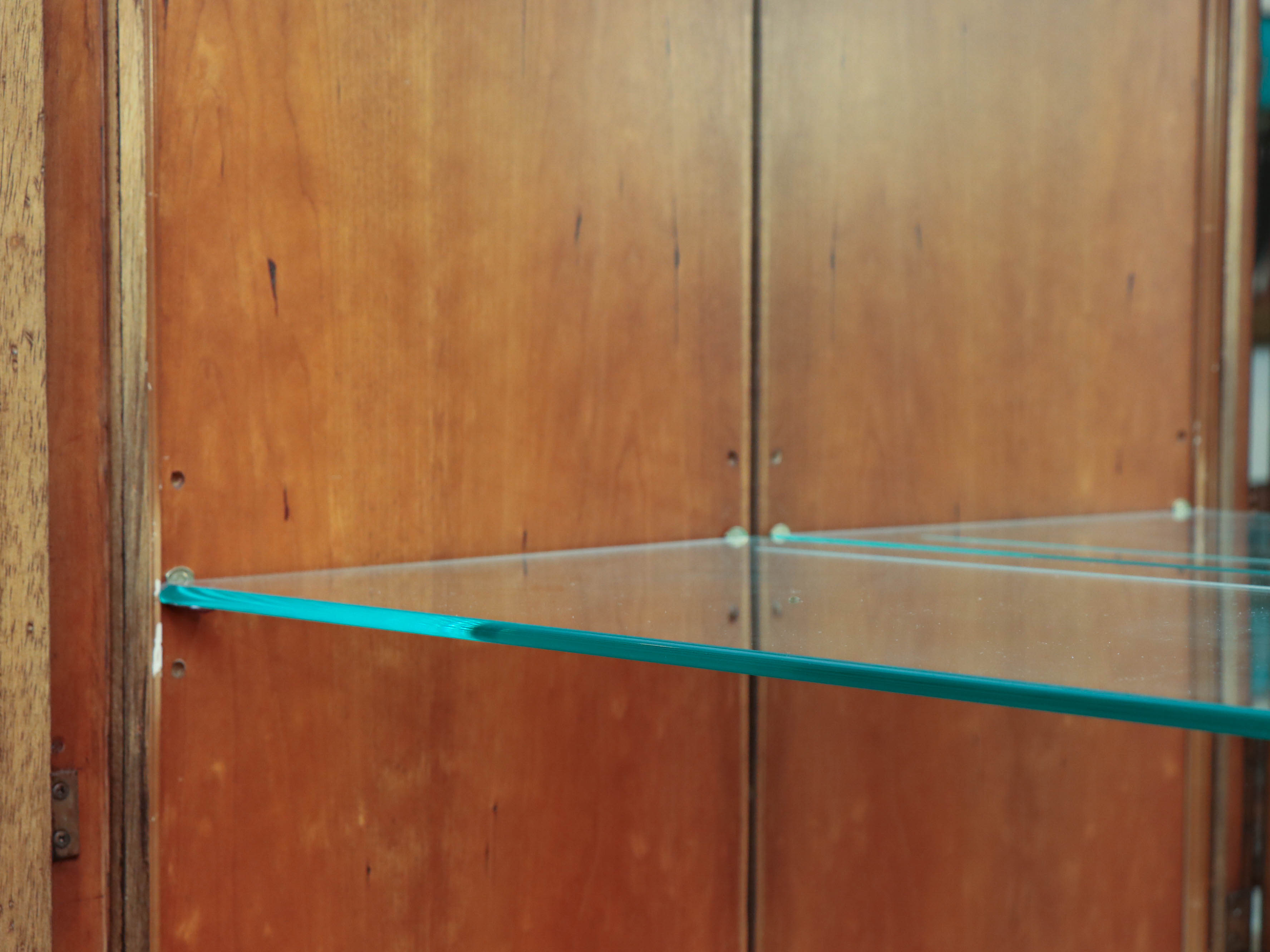 Ferguson Copeland "Venetian" Carved Cherry Mirrored Display Cabinet