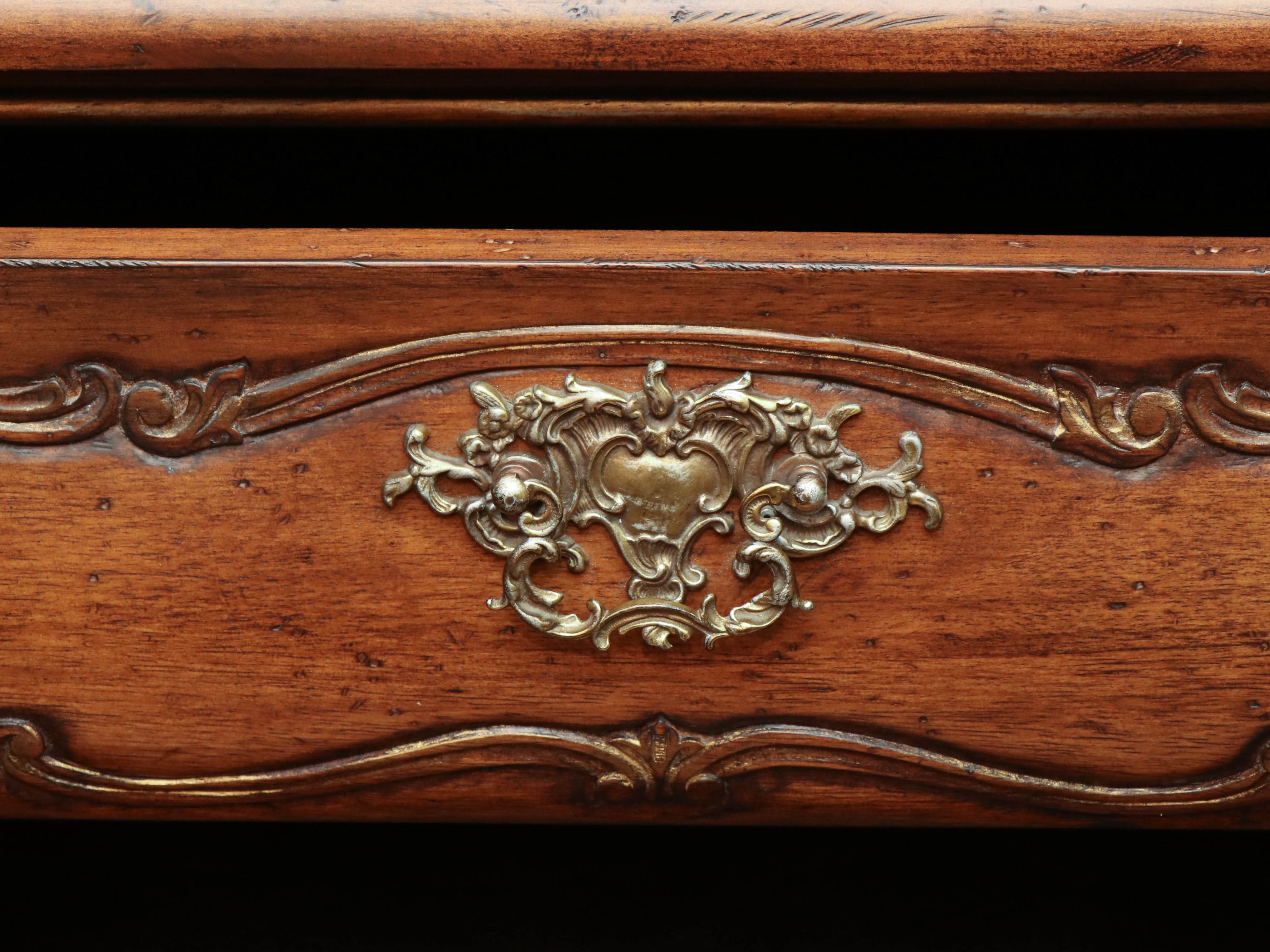 Ferguson Copeland "Venetian" Carved Cherry Mirrored Display Cabinet