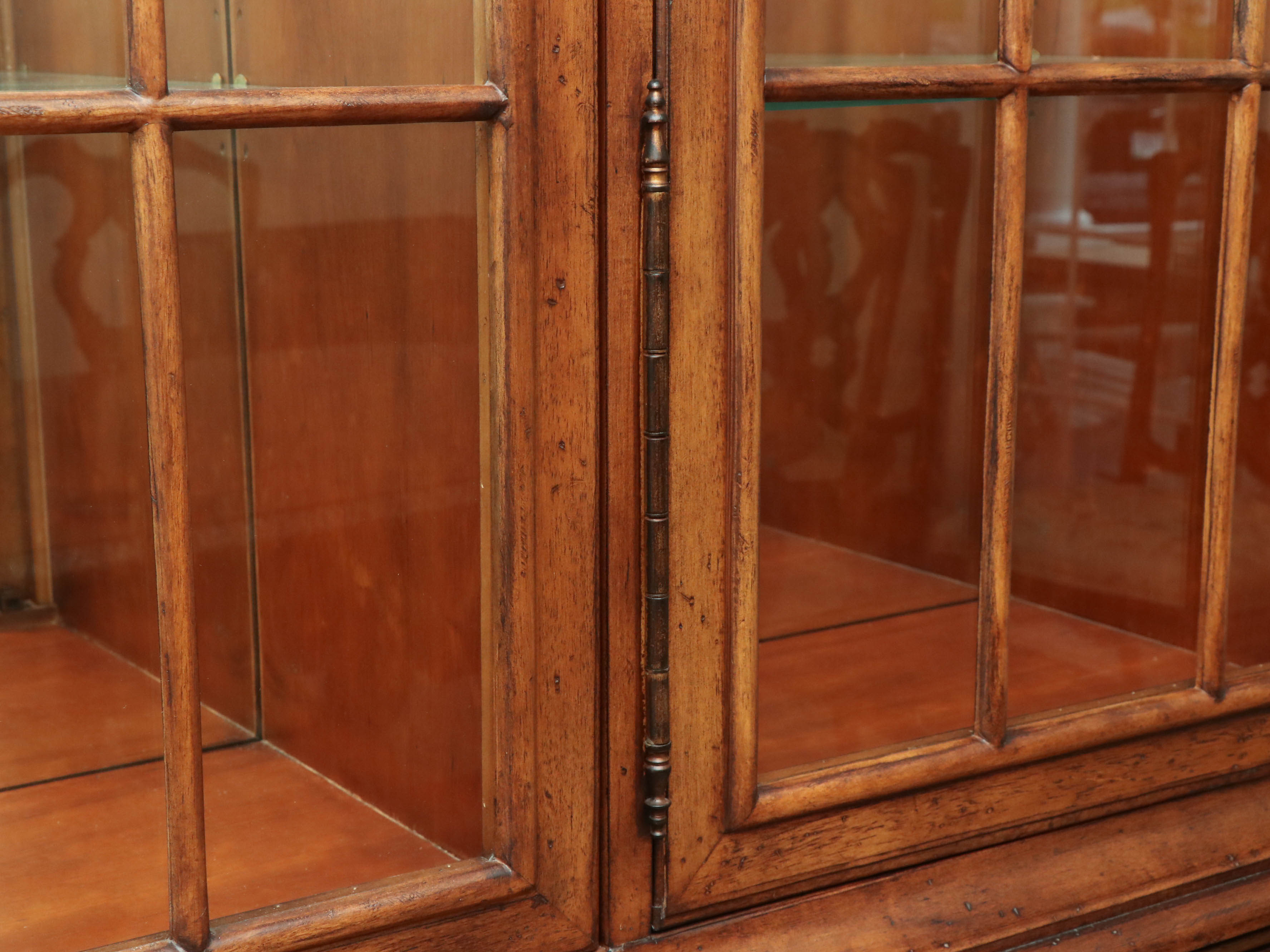 Ferguson Copeland "Venetian" Carved Cherry Mirrored Display Cabinet