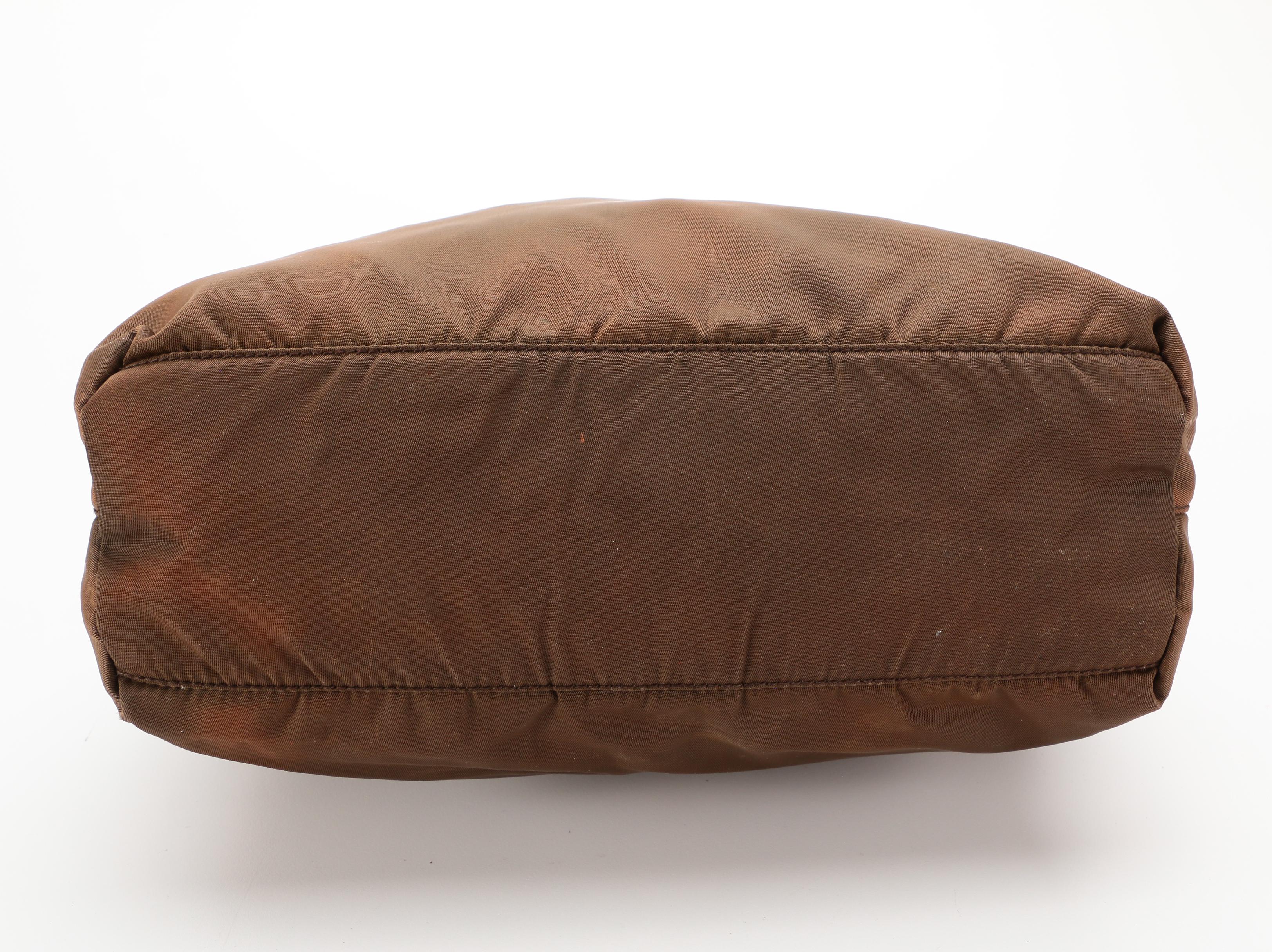 Prada City Tote Shoulder Bag in Brown Nylon