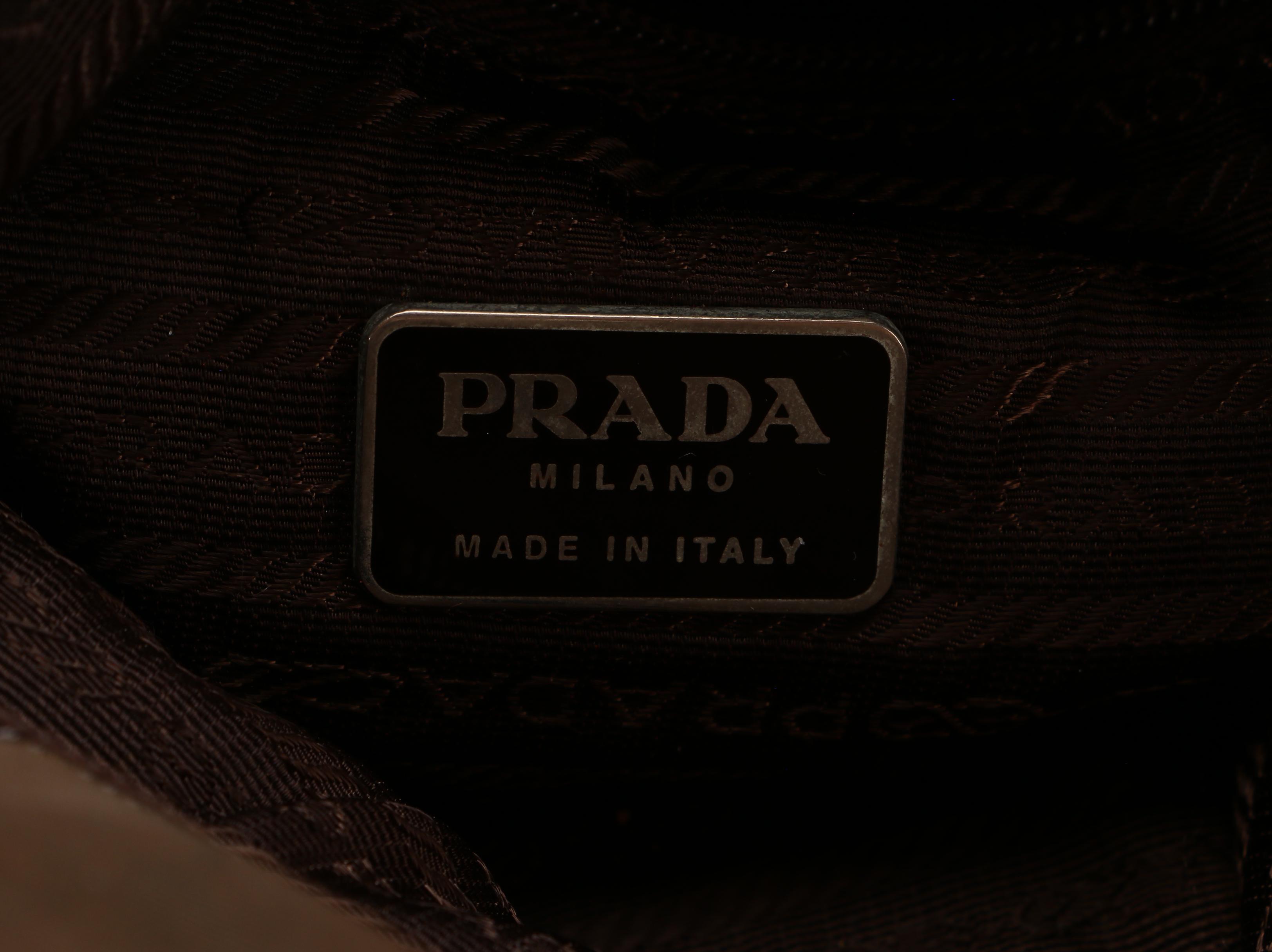 Prada City Tote Shoulder Bag in Brown Nylon