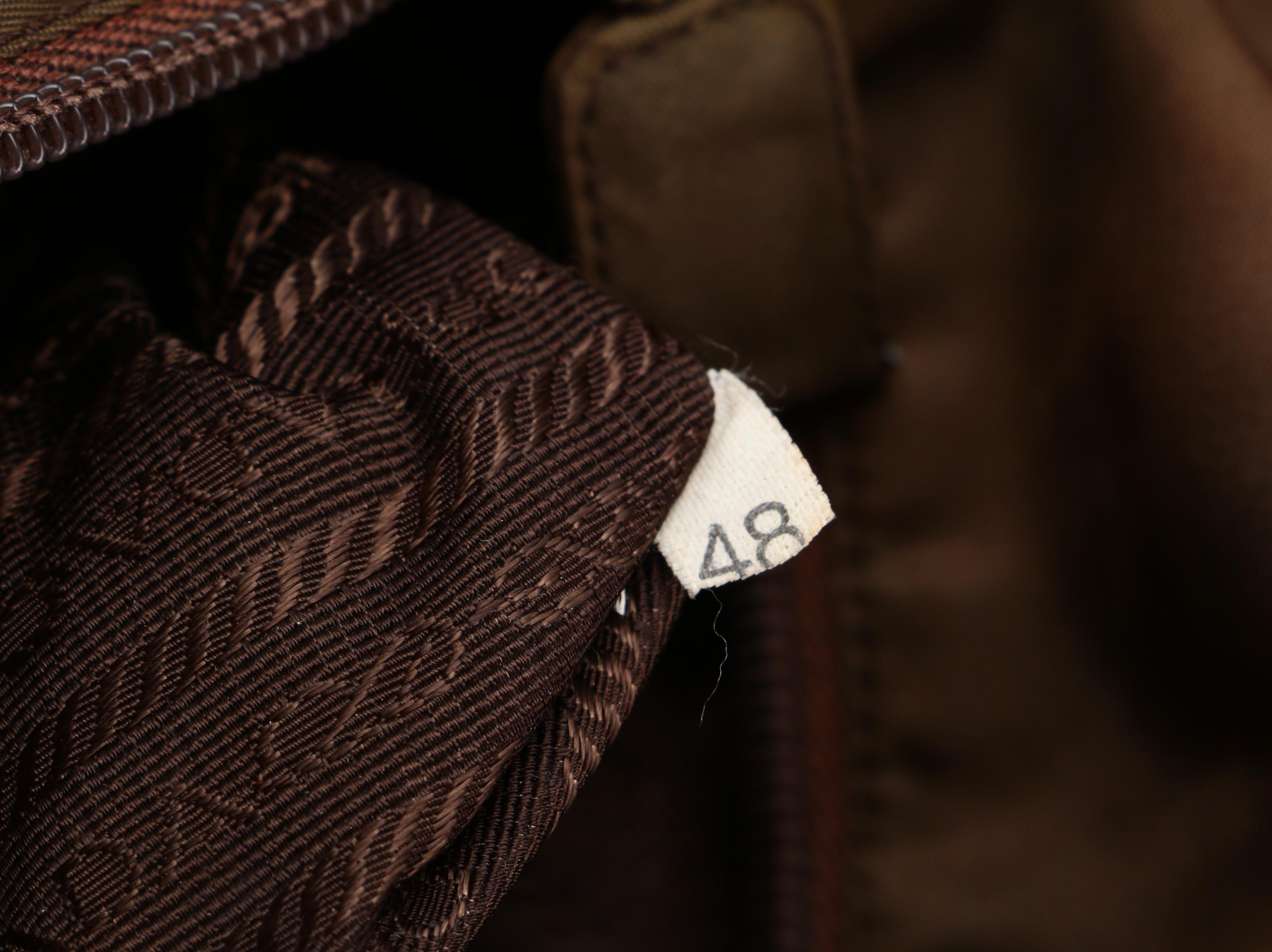 Prada City Tote Shoulder Bag in Brown Nylon