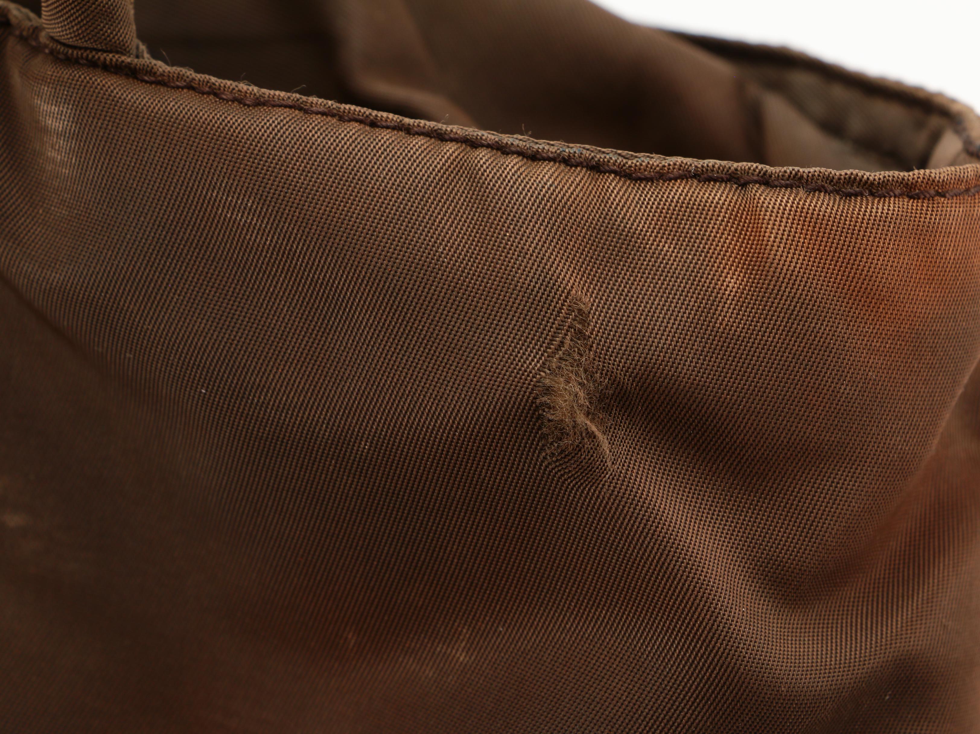 Prada City Tote Shoulder Bag in Brown Nylon