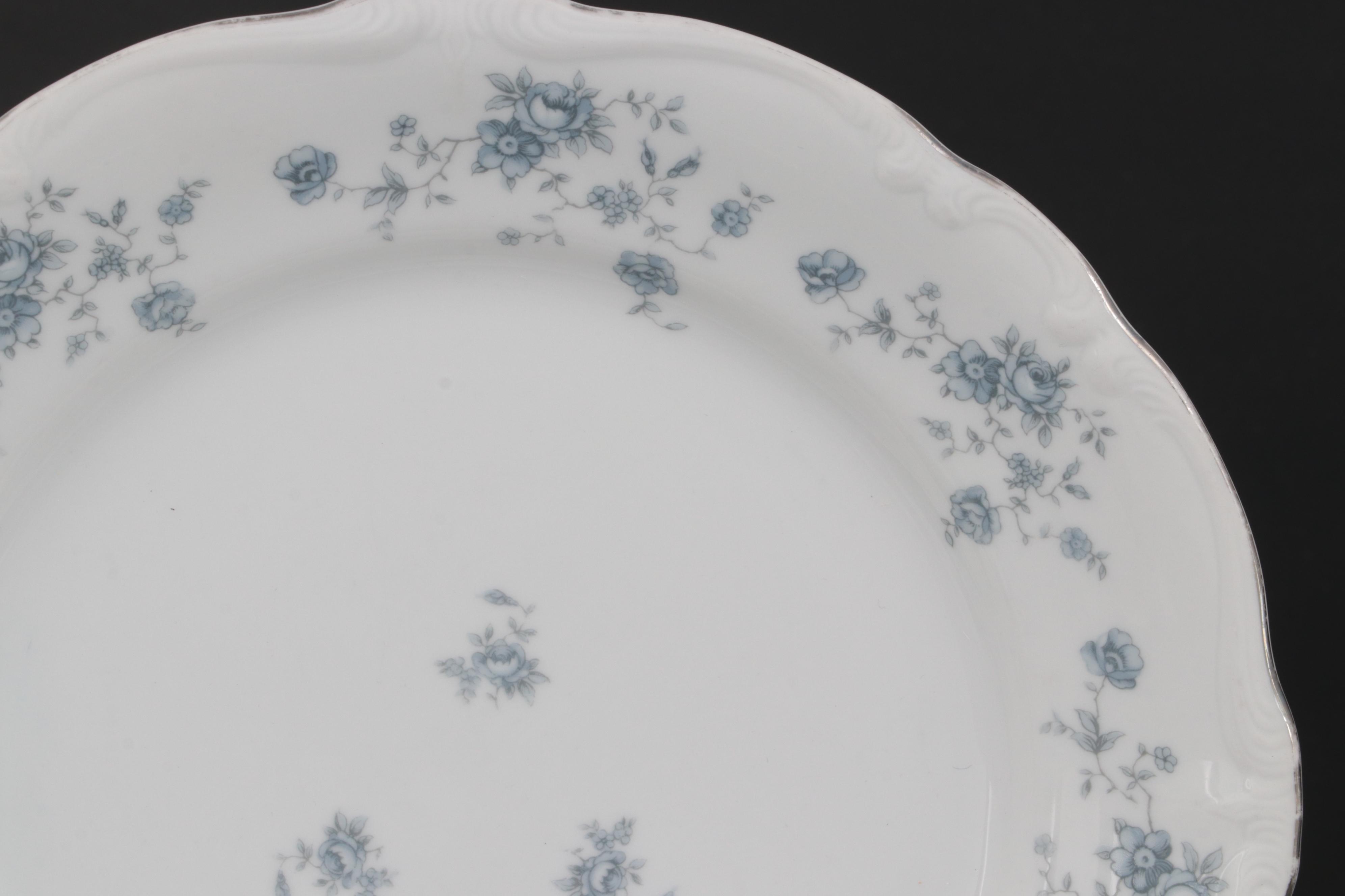 Johann Haviland "Blue Garland" Porcelain Dinnerware, Mid to Late 20th Century