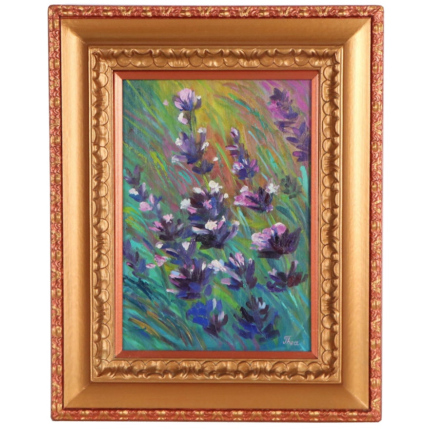 Thea Mamukelashvili Oil Painting "Lovely Lavender," 2021