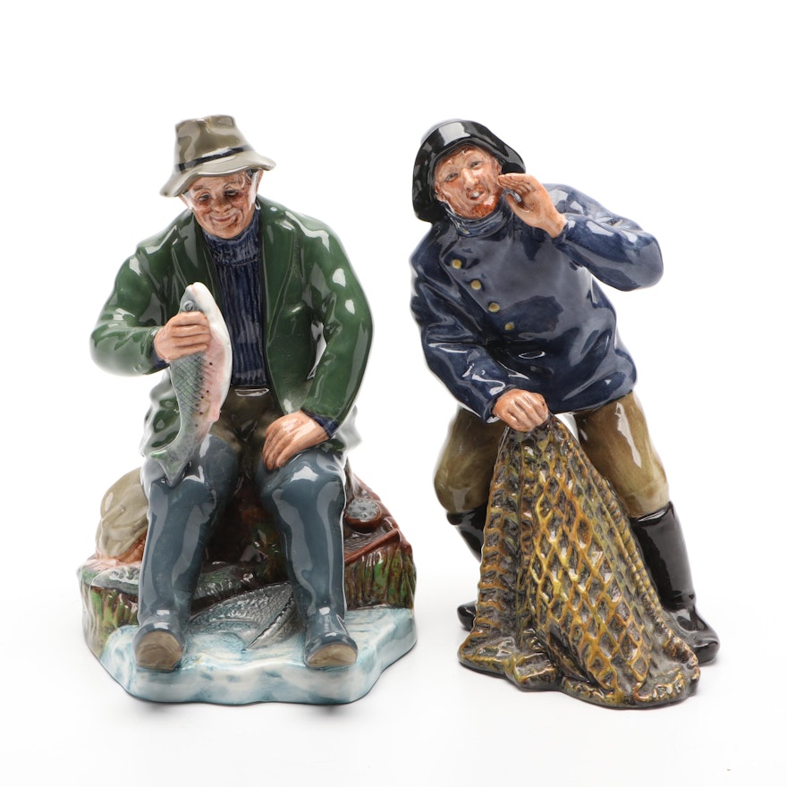 Royal Doulton "A Good Catch" and "Sea Harvest" Figurines