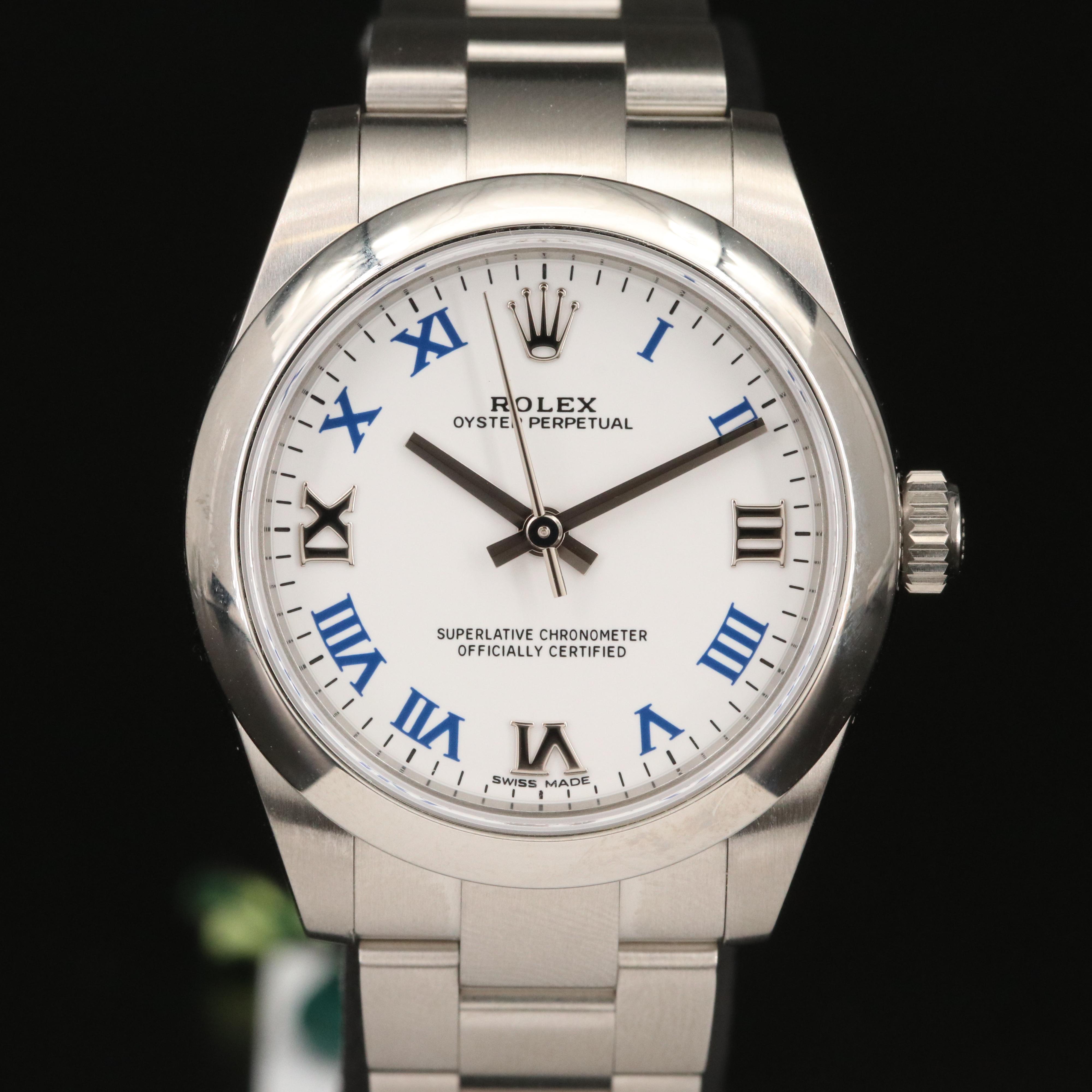 Rolex Oyster Perpetual Mid Size Stainless Steel Watch
