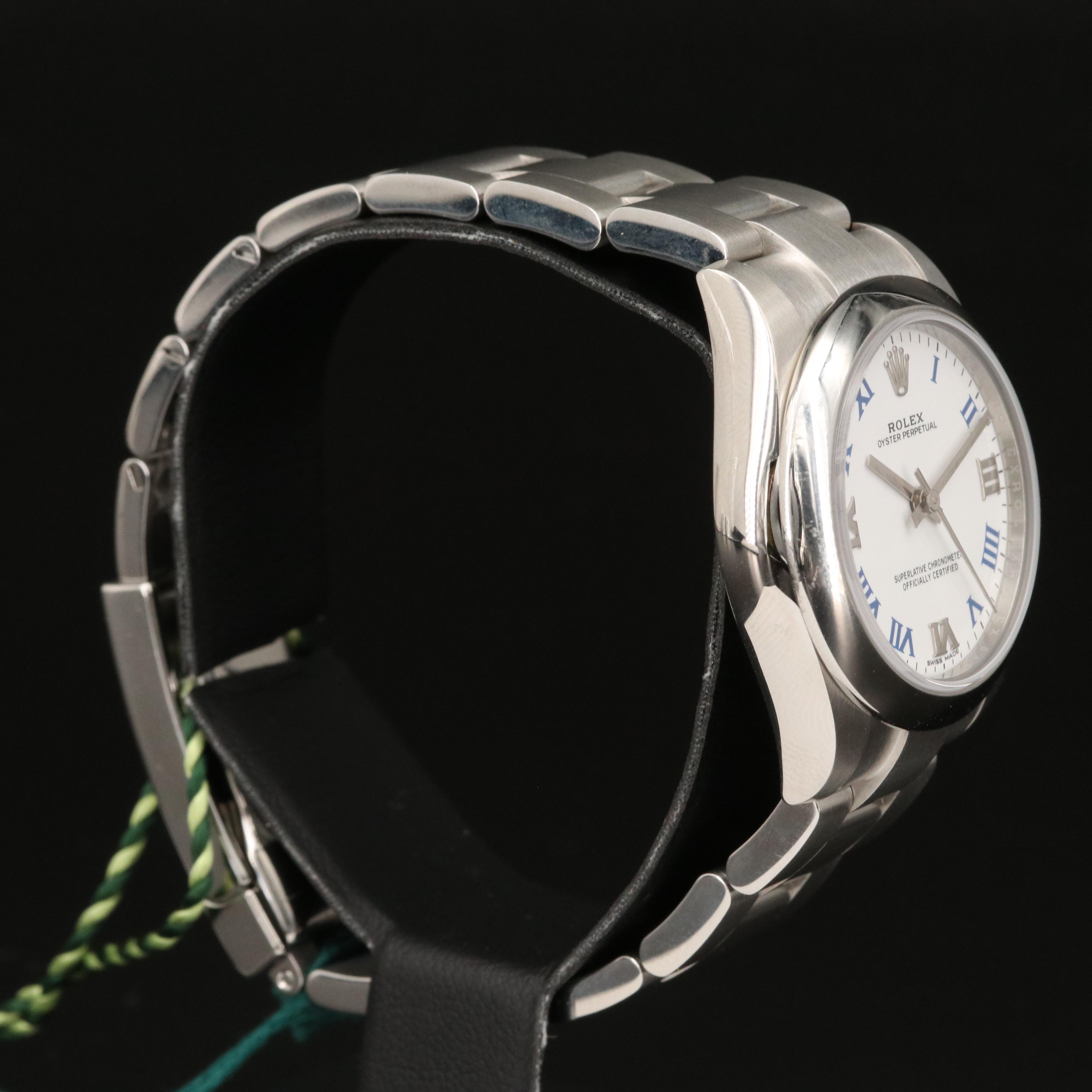 Rolex Oyster Perpetual Mid Size Stainless Steel Watch