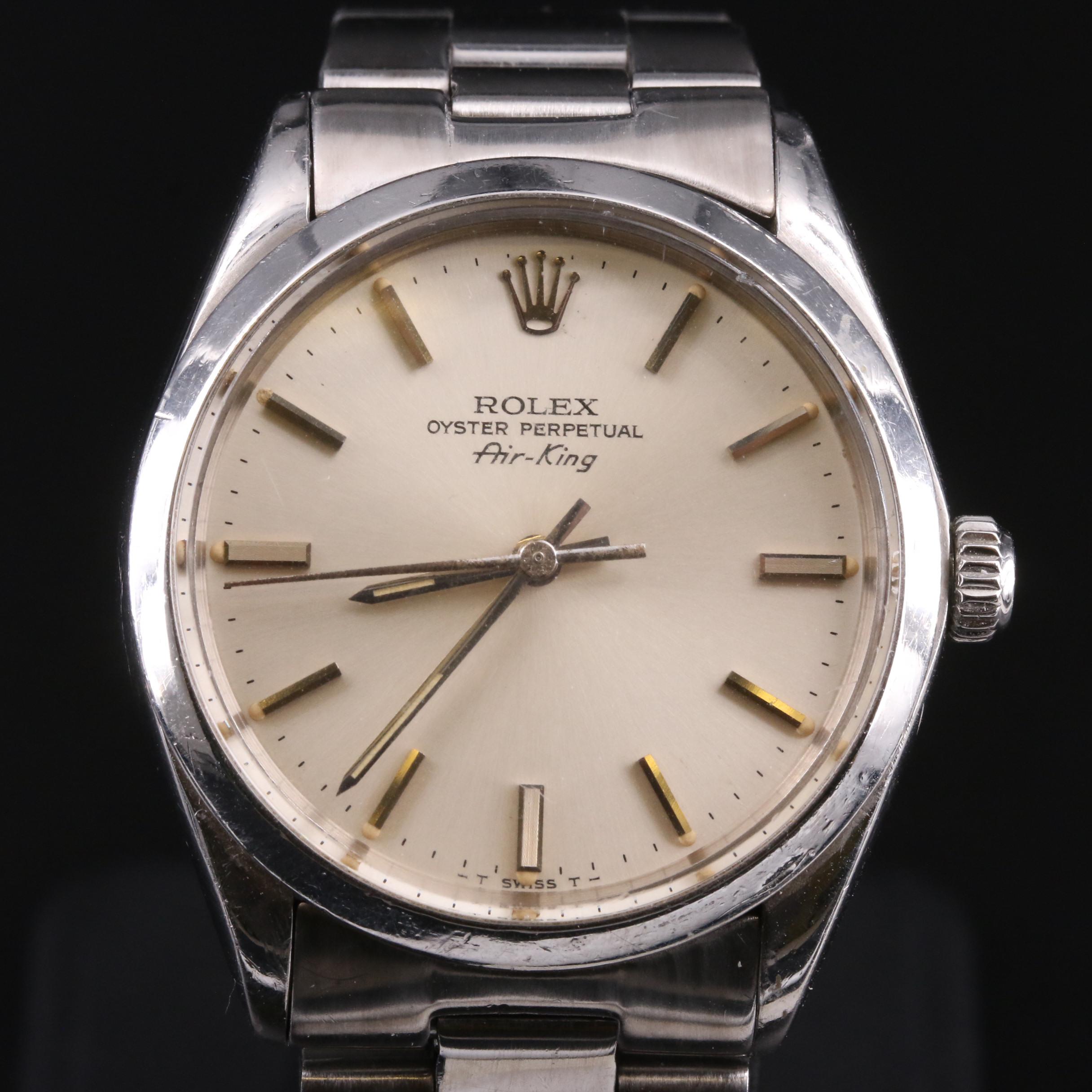 1977 Rolex Air-King Stainless Steel Automatic Watch
