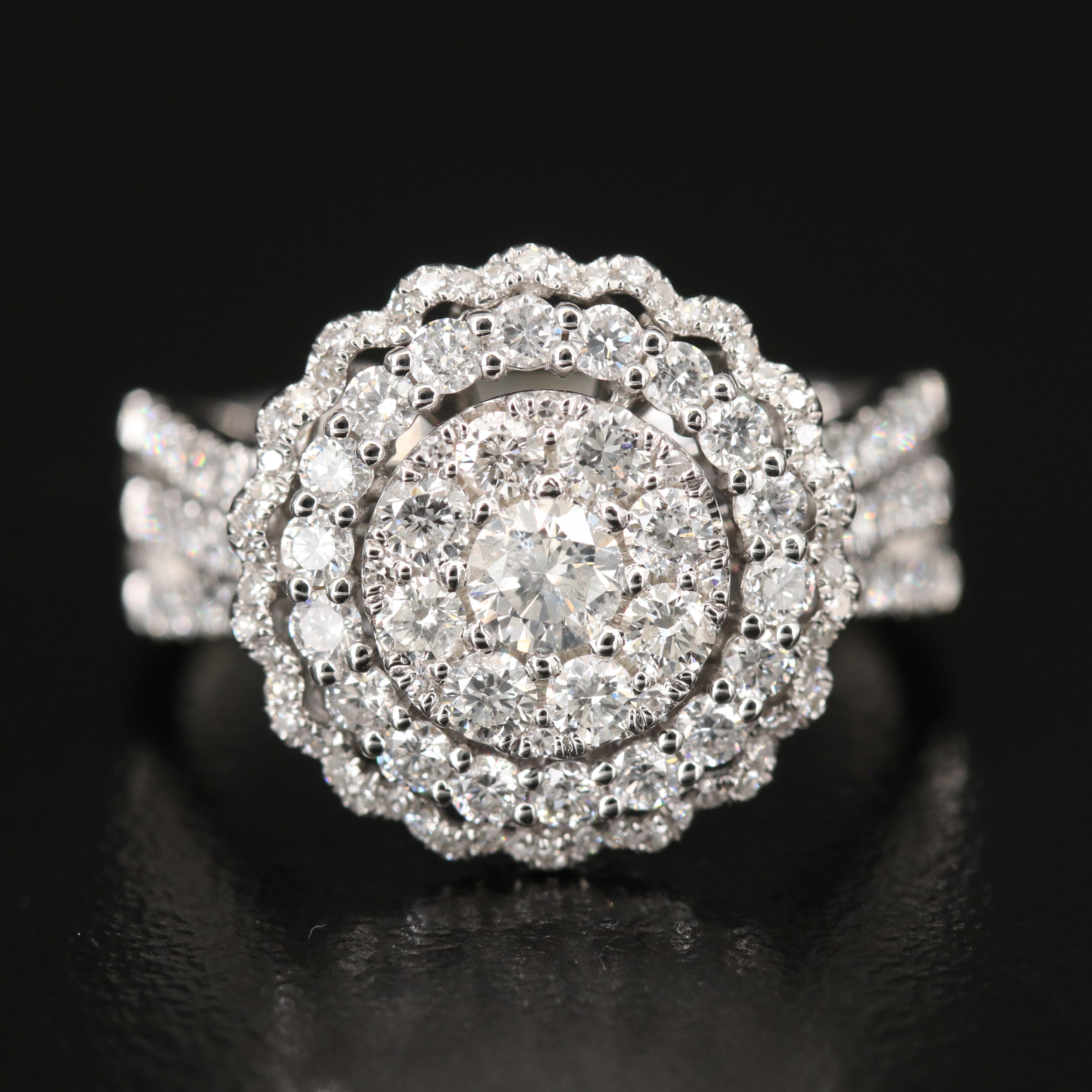 EFFY 14K WHITE GOLD DIAMOND RING