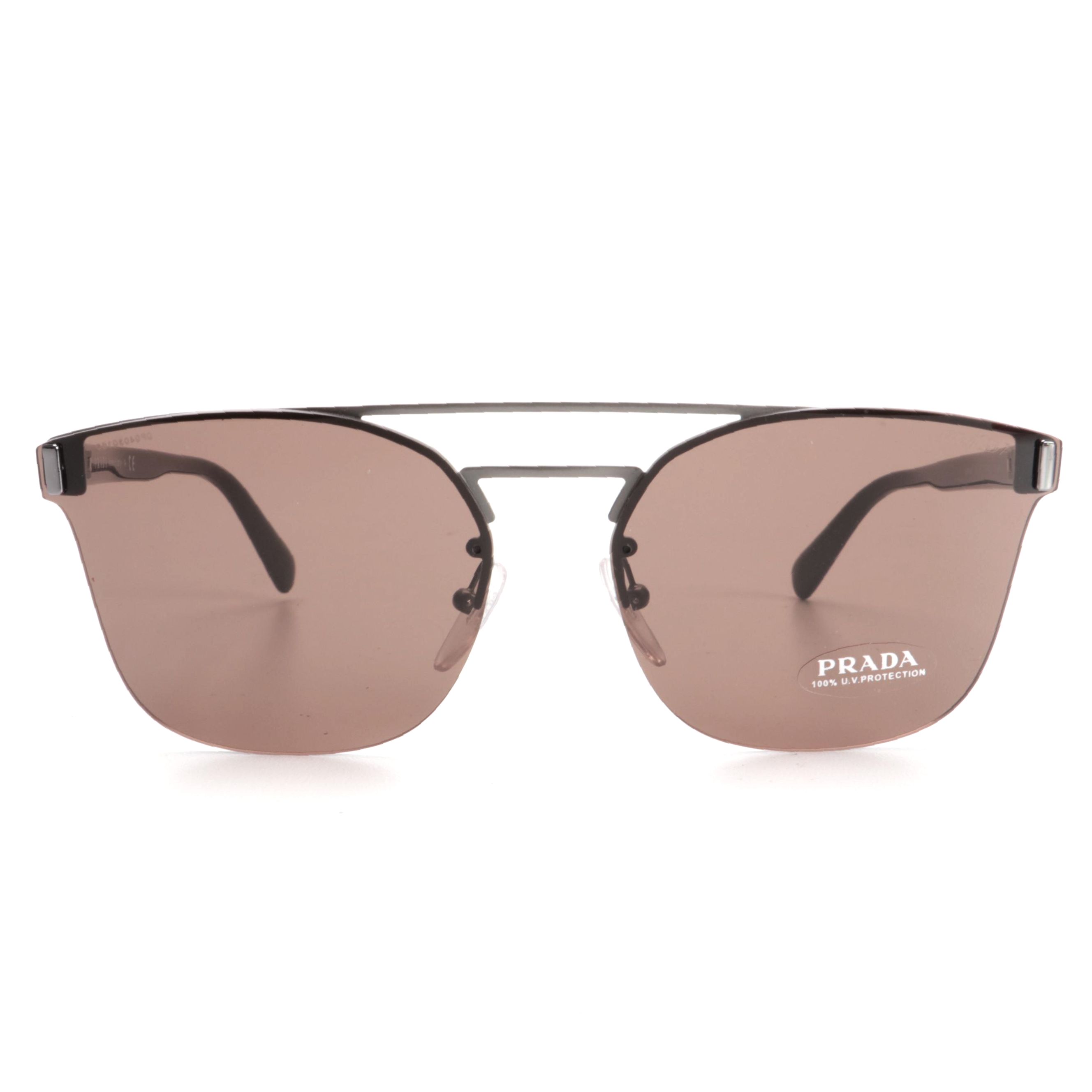 Prada SPR67T Semi-Rimless Sunglasses