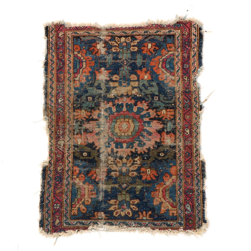 2'6 x 3'7 Hand-Knotted Persian Bakhtiari Rug, Early 20th Century