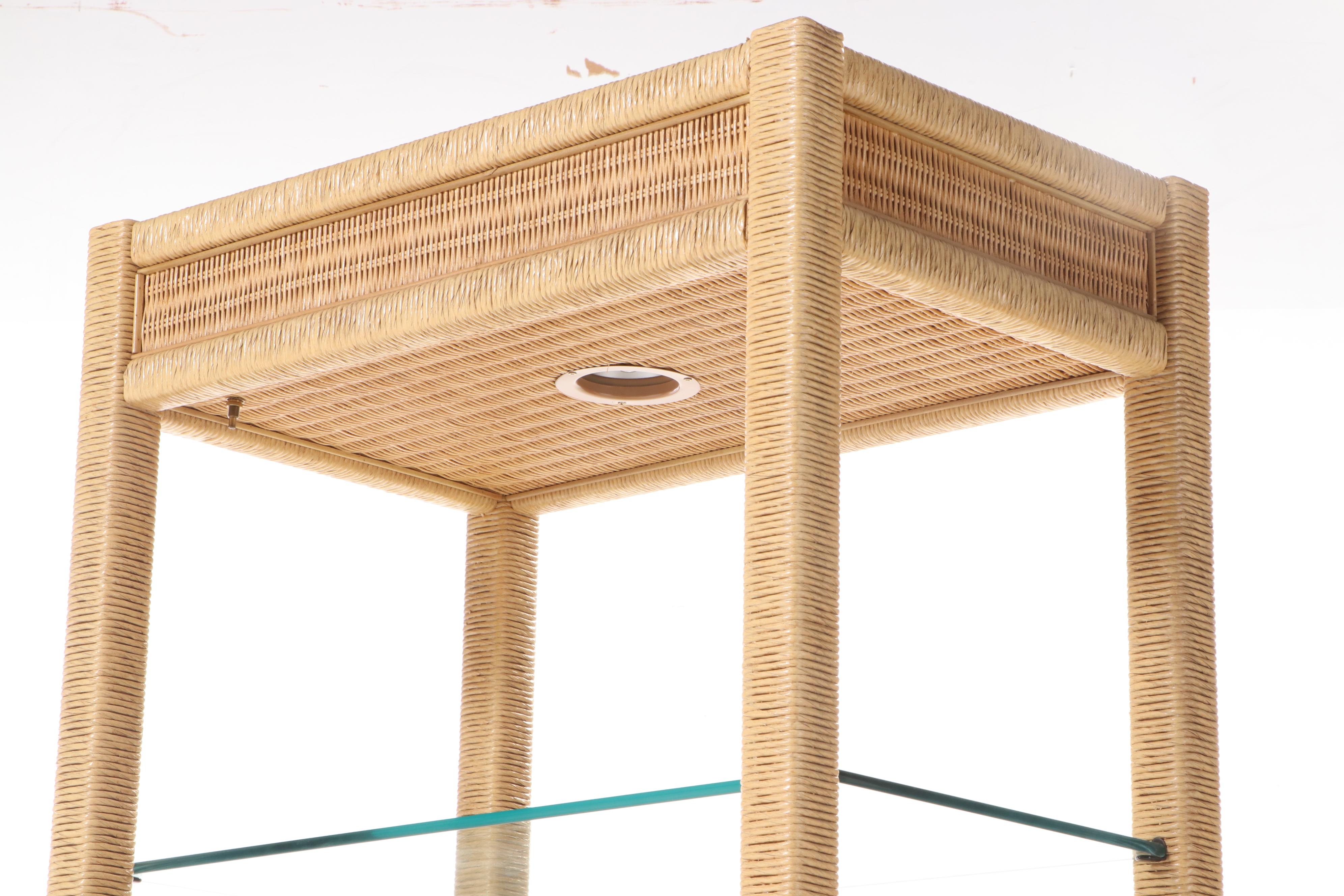 Henry Link for Lexington Wicker Three-Drawer Étagère, Late 20th Century