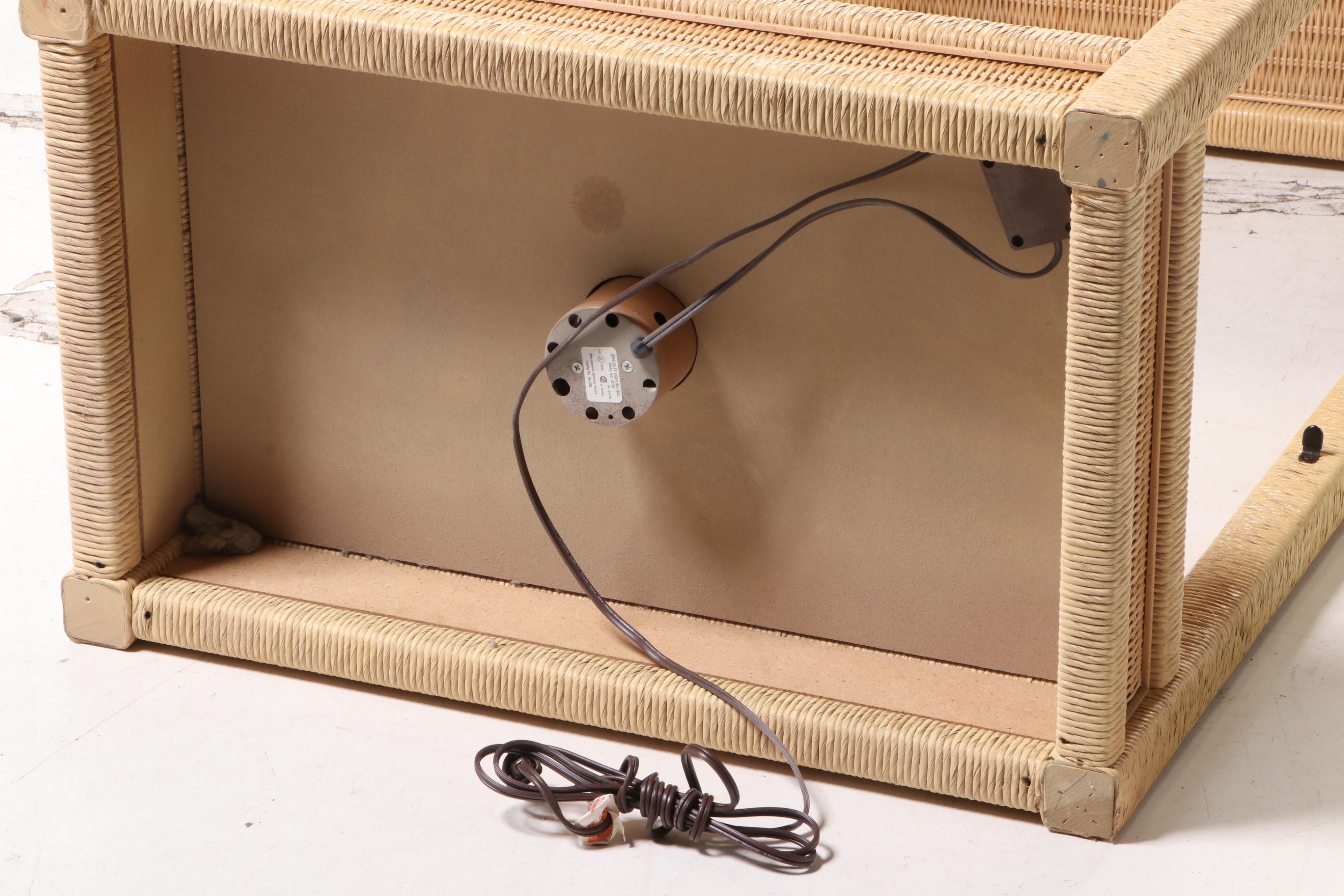 Henry Link for Lexington Wicker Three-Drawer Étagère, Late 20th Century